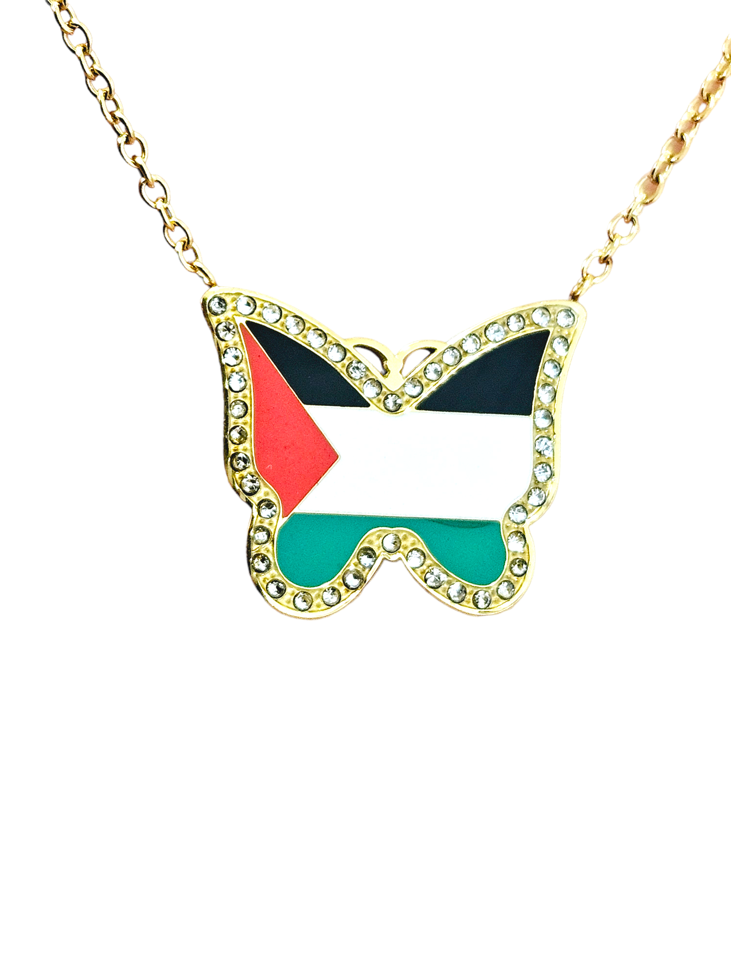 Butterfly Palestine Necklace - Habibi Heritage