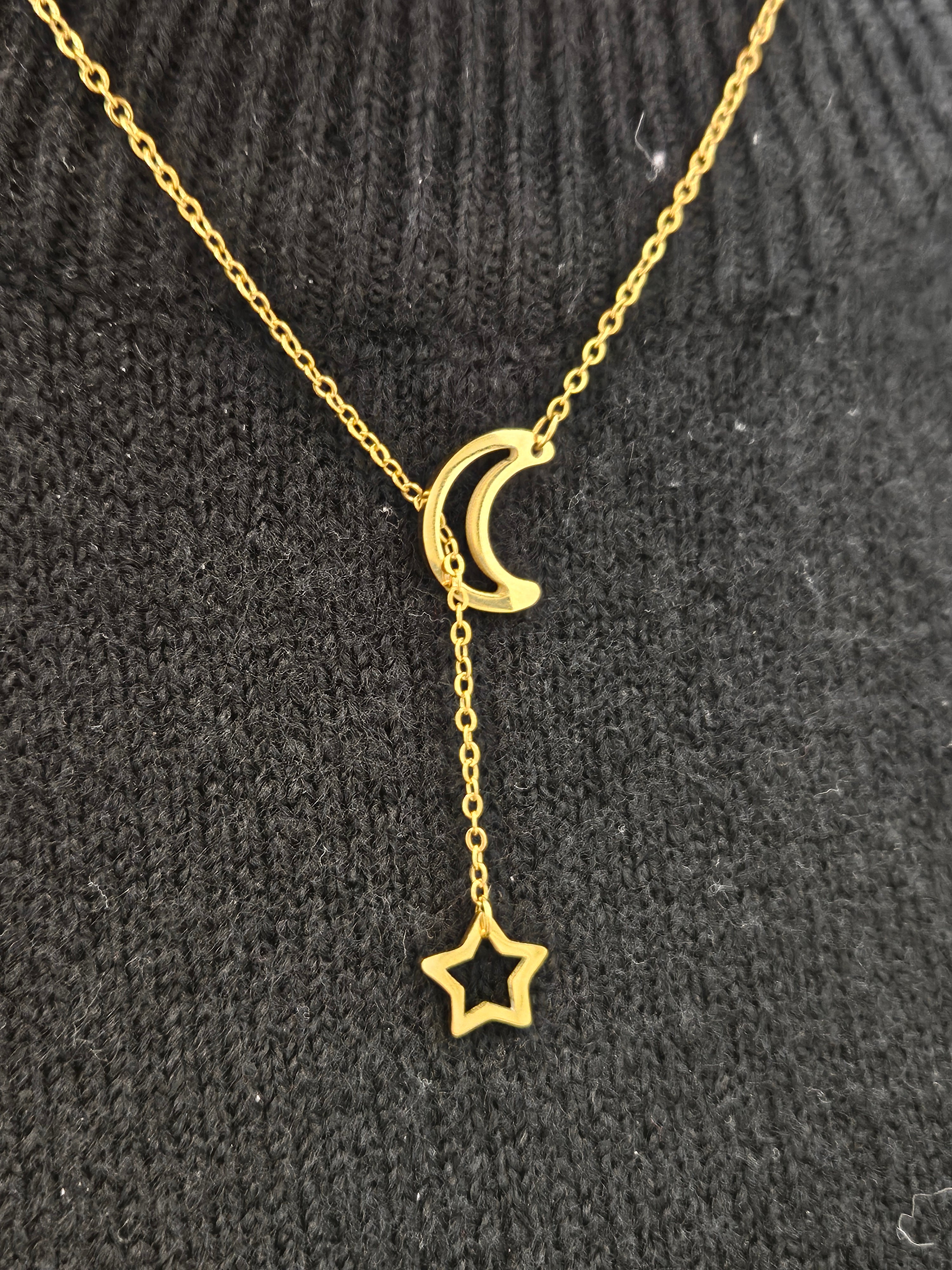 Moons and Star Necklace Creative Design Necklace