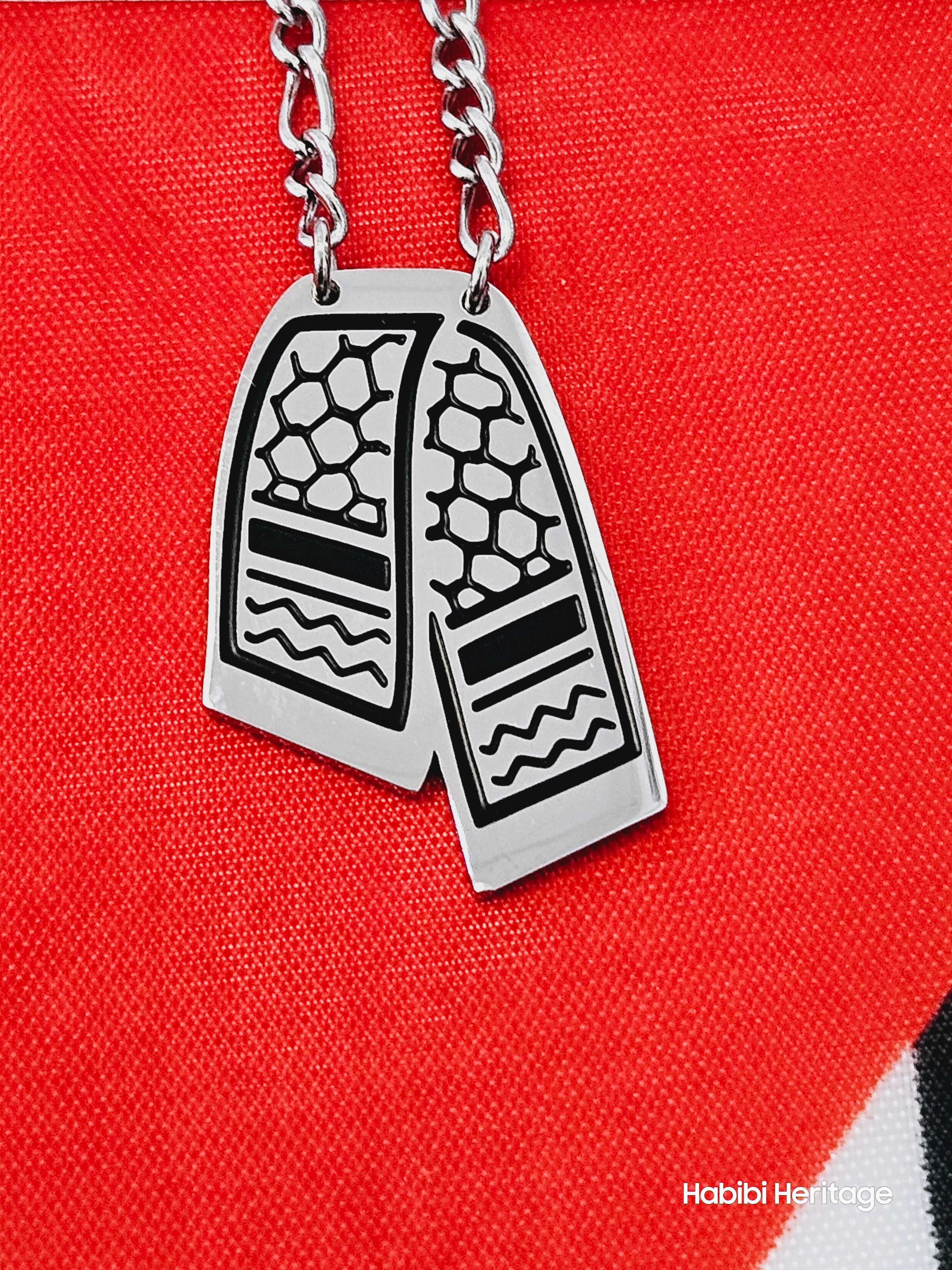 Keffiyeh Hatta Necklace - Kufiya Scarf design - Habibi Heritage