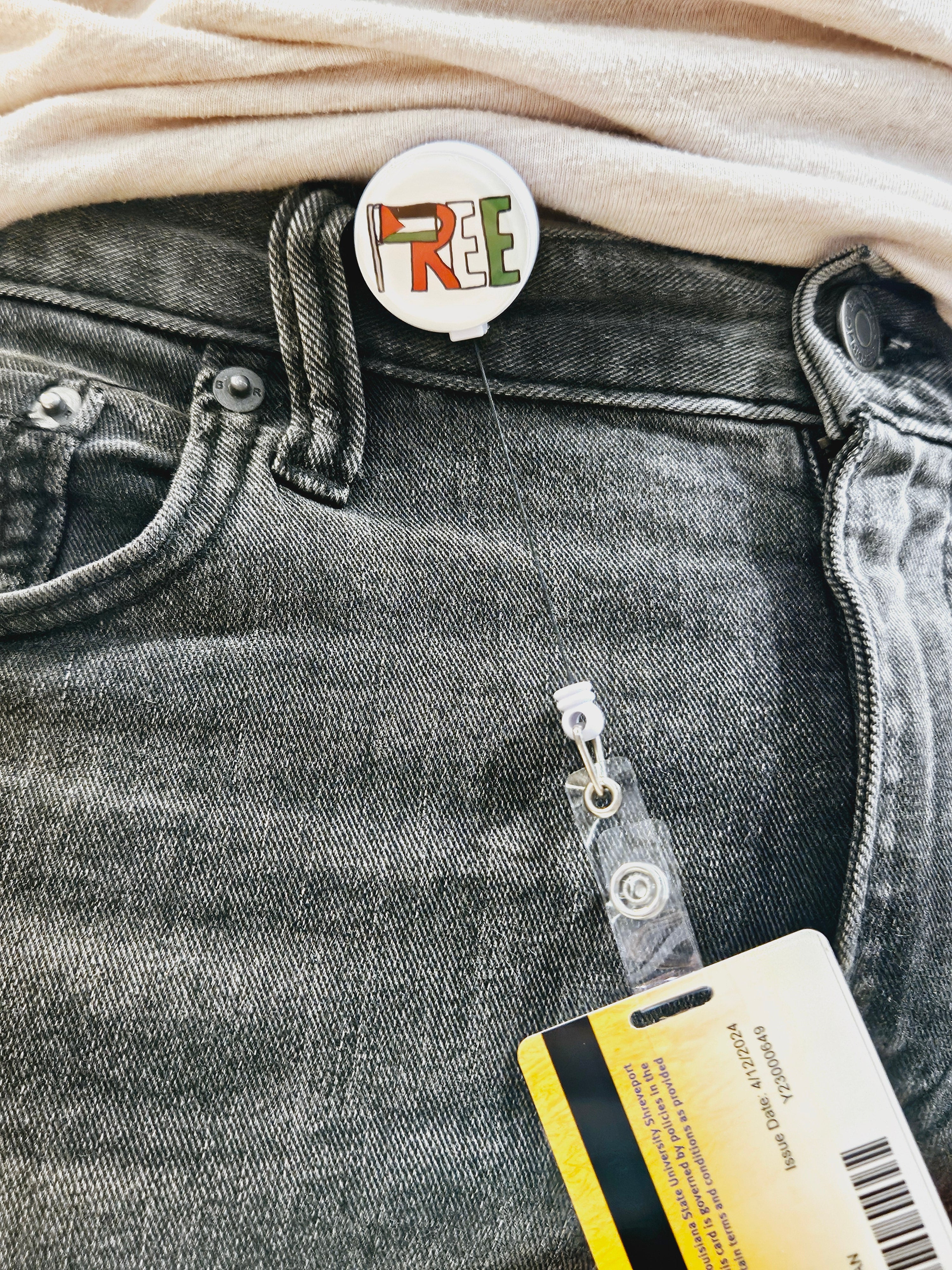 Palestine Retractable Badge Holders ID Card Holder Reels