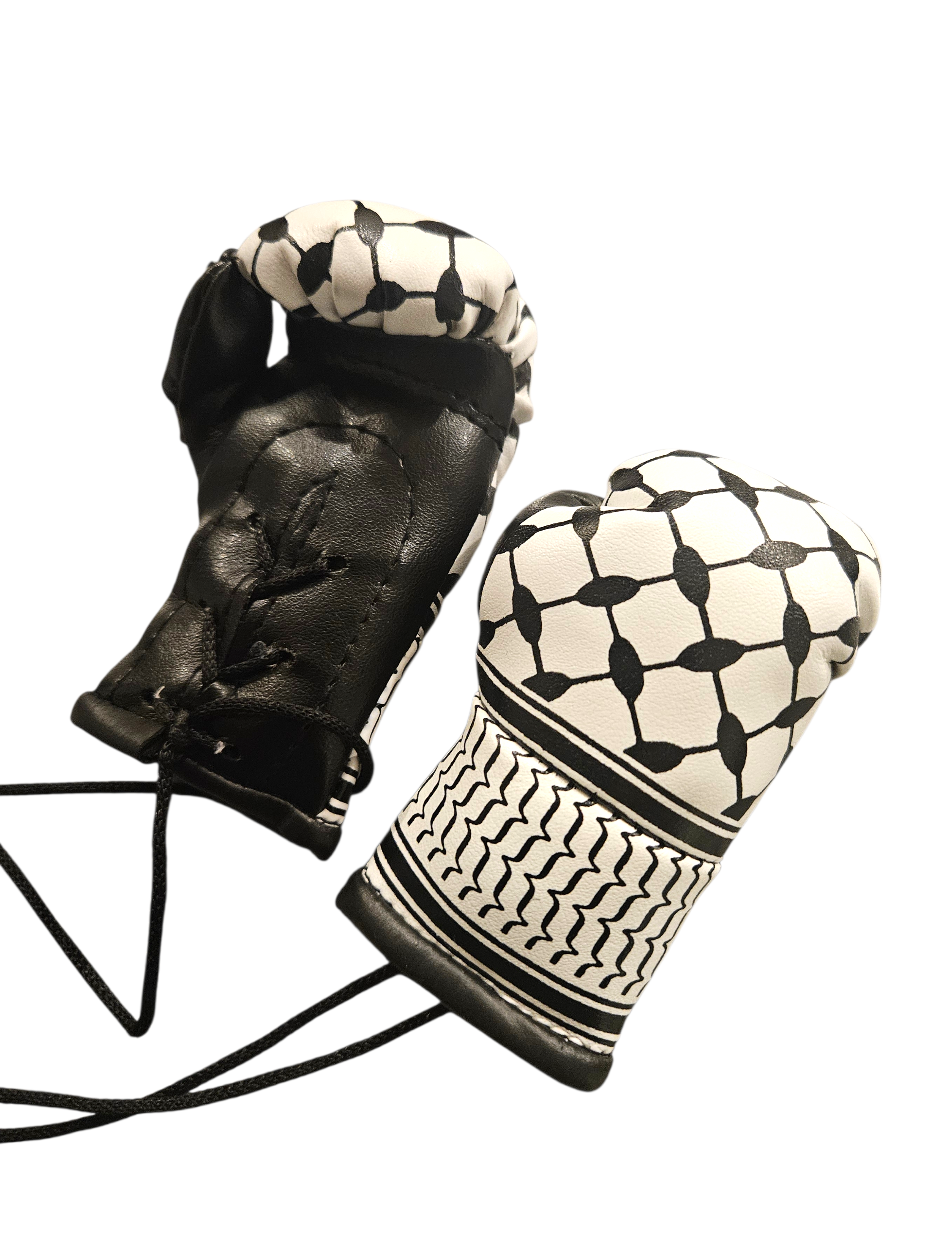 Keffiyeh Mini Boxing Gloves For Hanging
