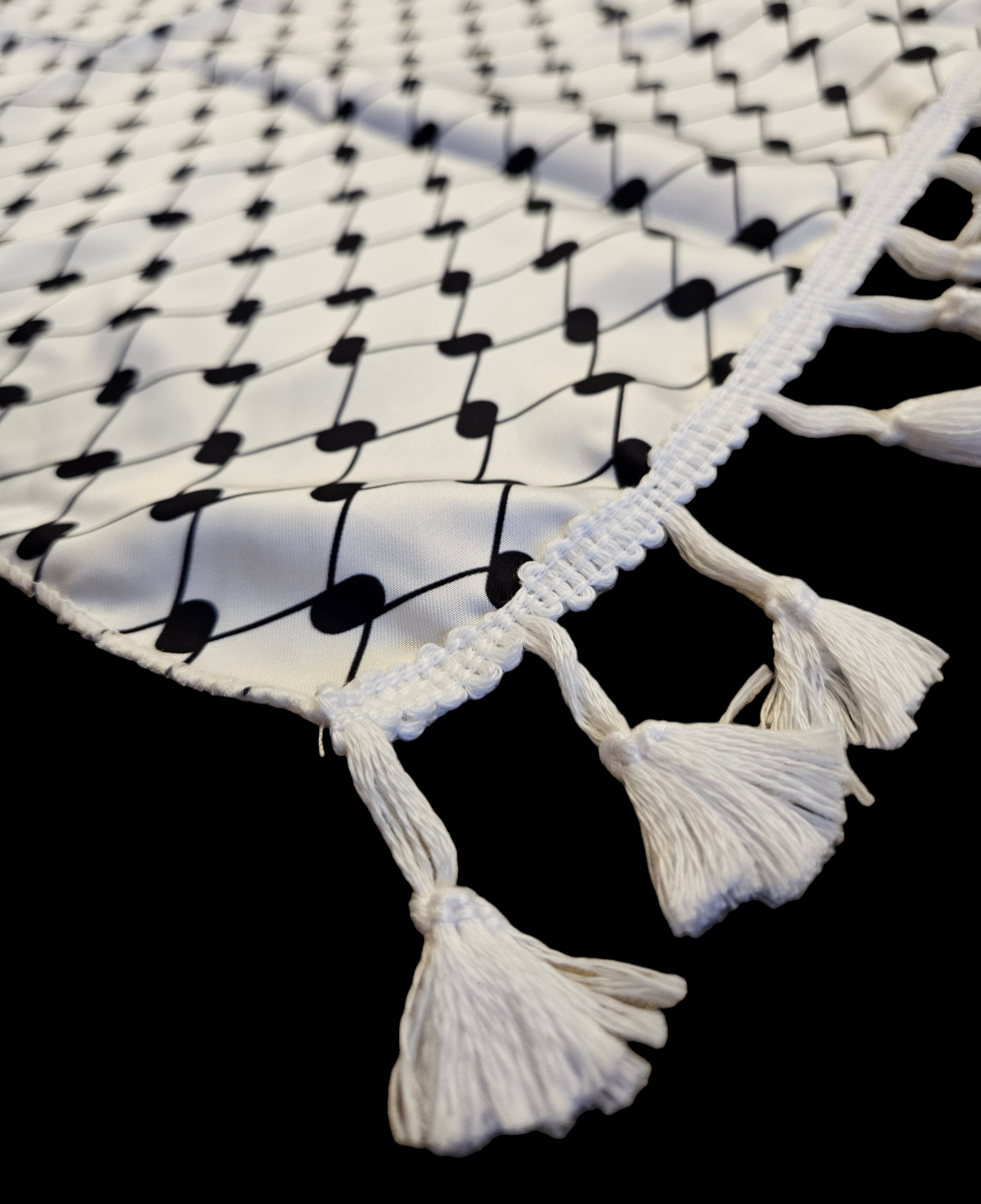 Keffiyeh Hatta Hair Head Scarf Bandana with Lace