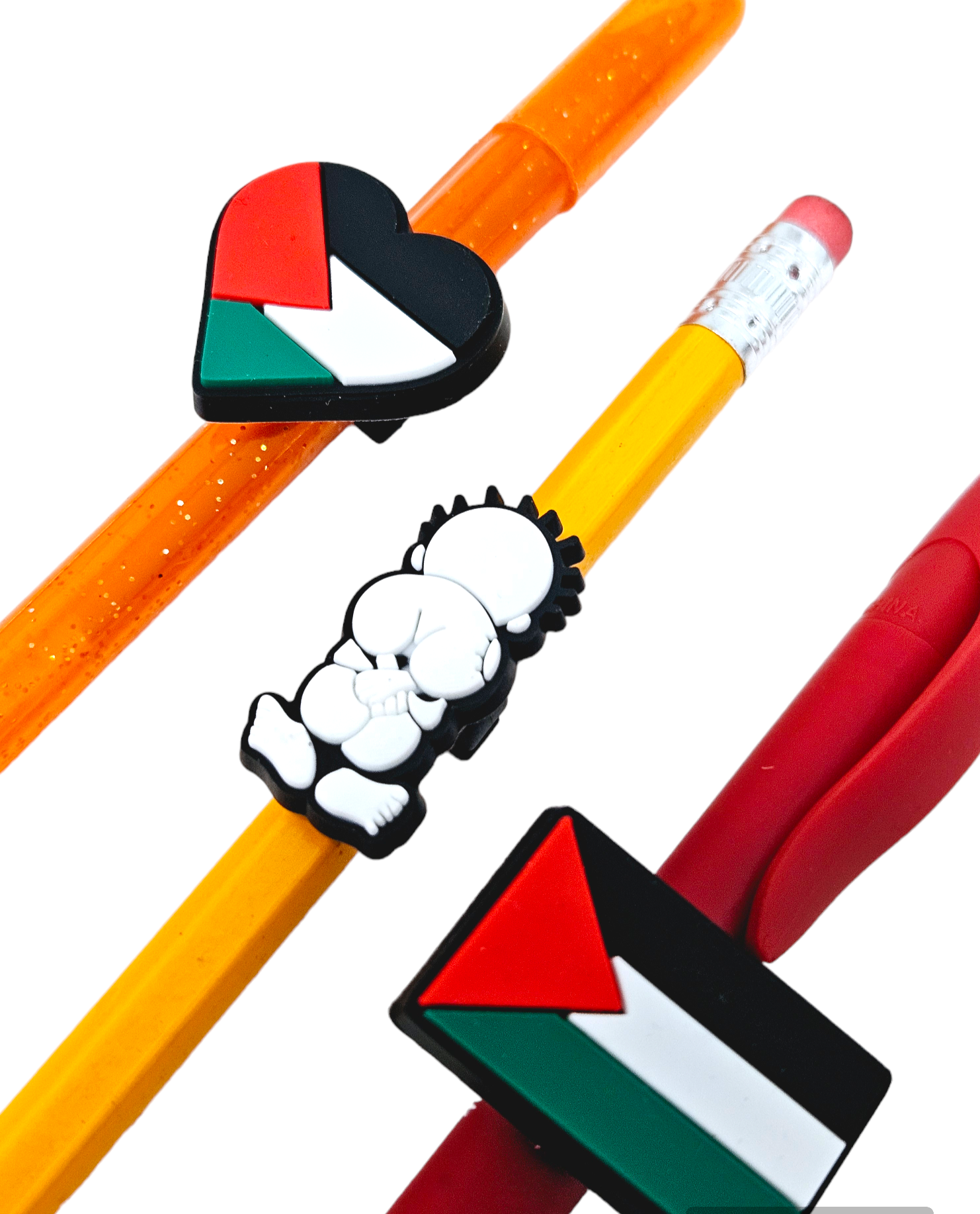 Pencil / Pen Decoration Toppers - Palestine & Handala - 3 designs - Habibi Heritage