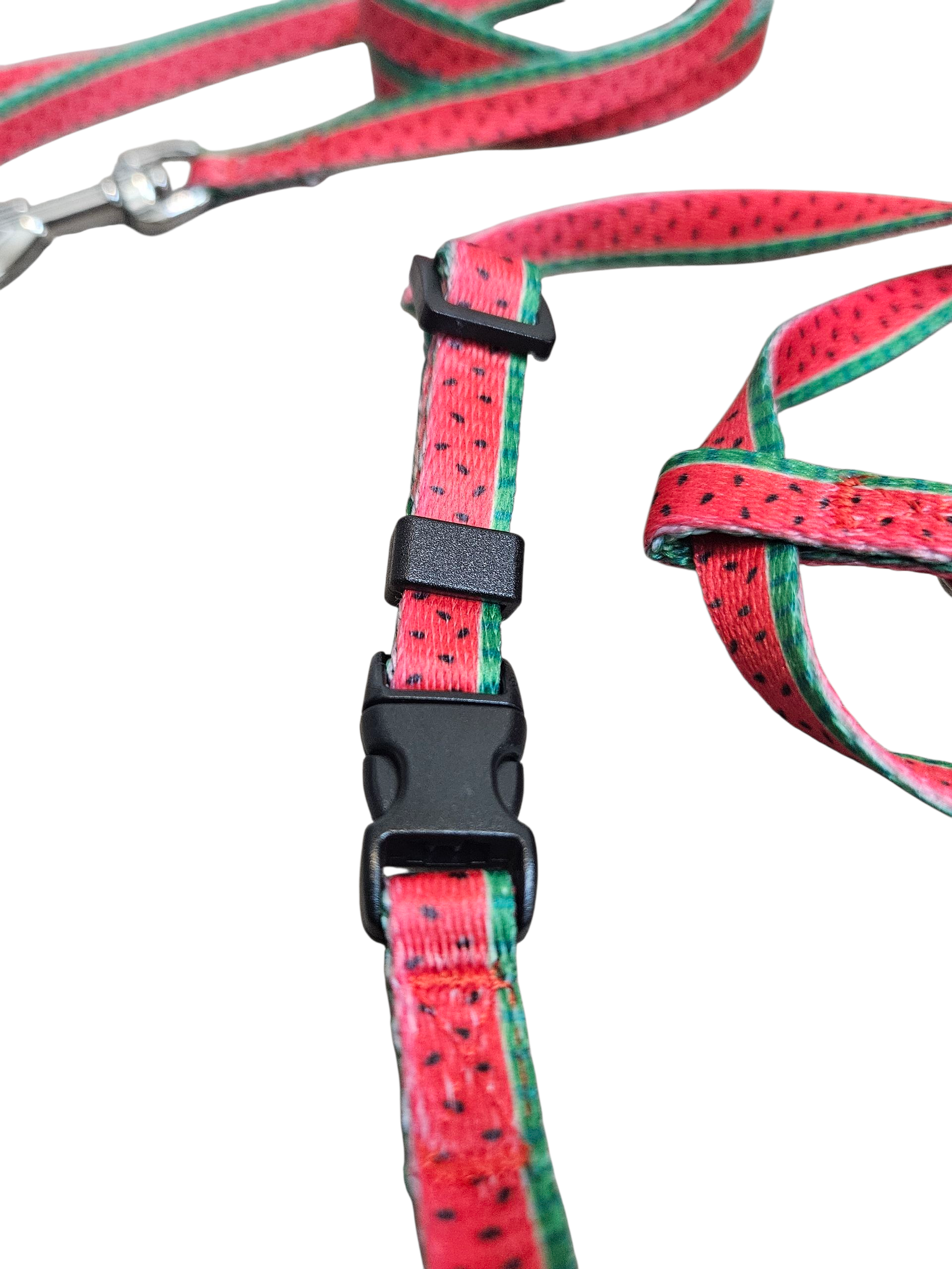 Cat Harness & Leash Set - Watermelon and Keffiyeh Pattern