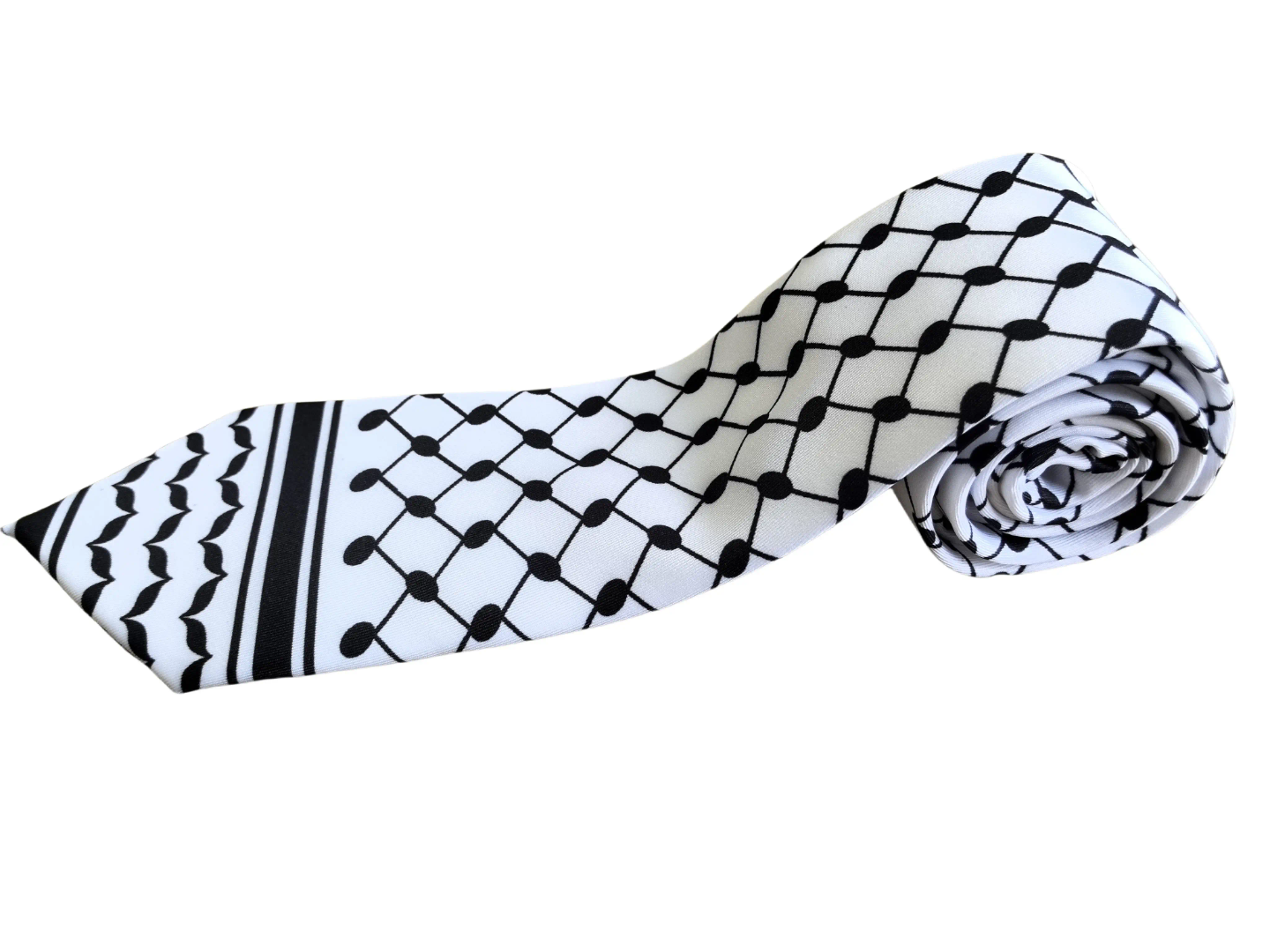 Palestinian Keffiyeh Tie - Polyester Neck Tie - 2 Kufiya Pattern Options Available