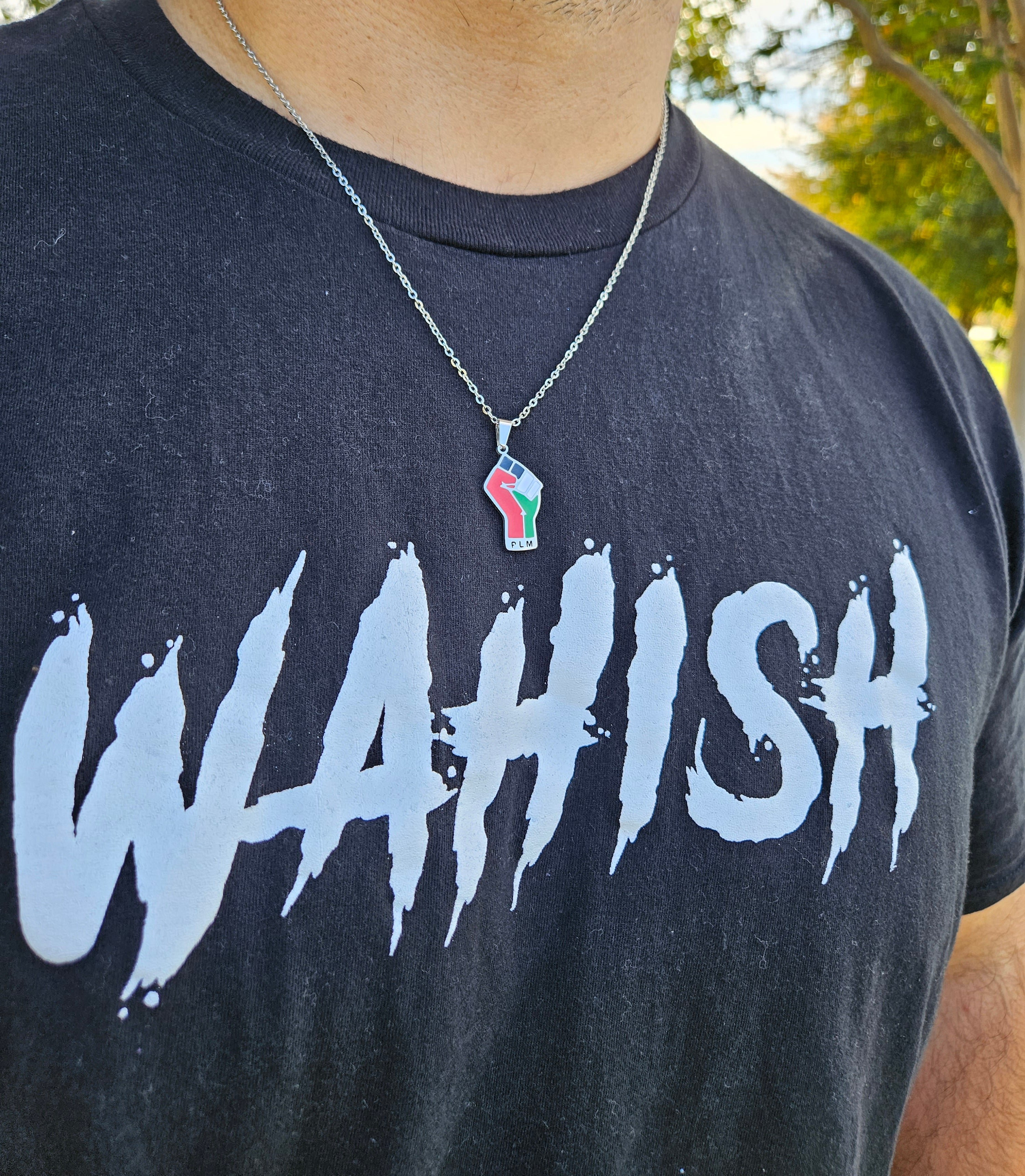 Palestine Fist PLM Pendent Necklace - Habibi Heritage