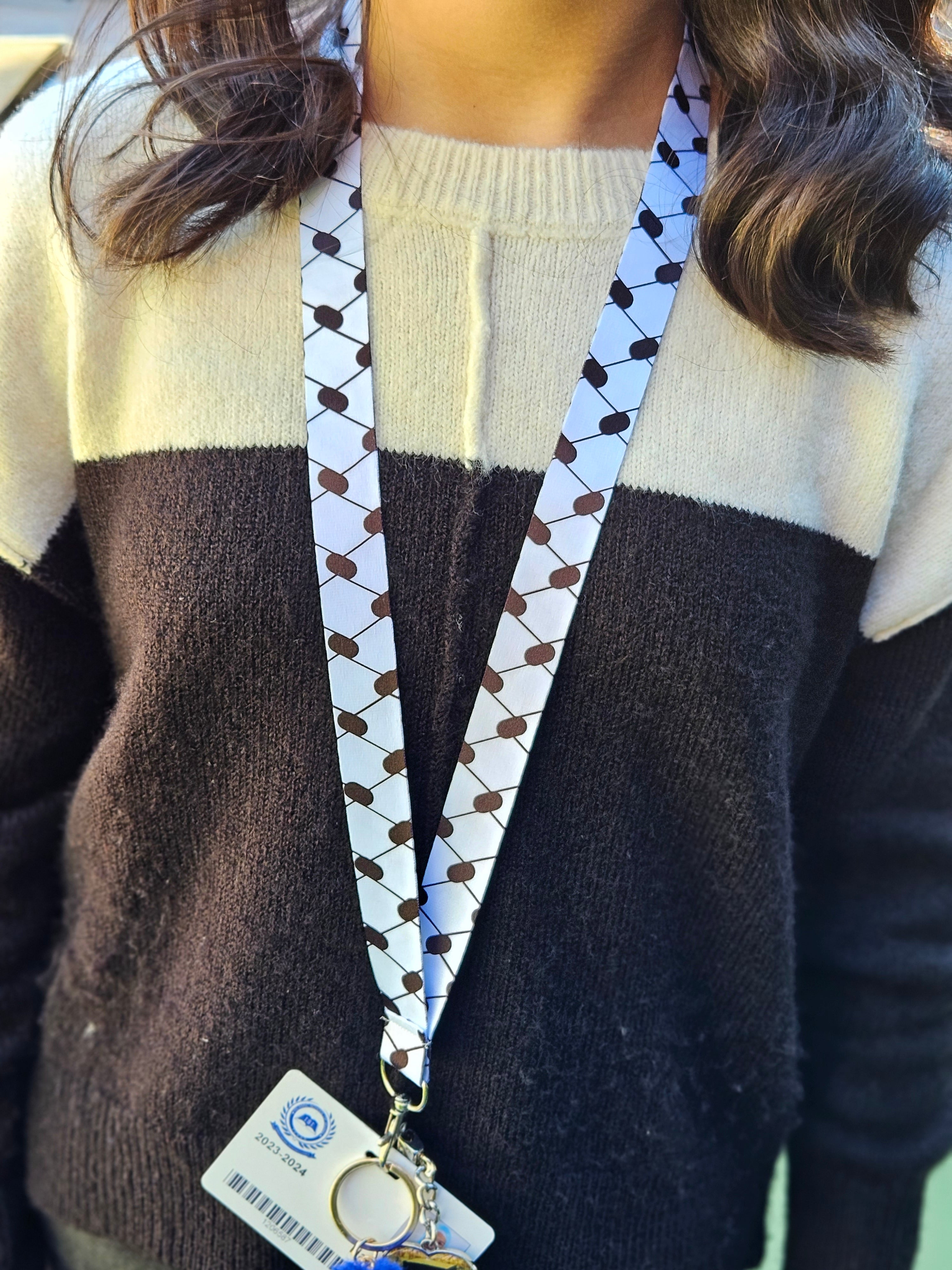 Lanyard - Palestine or Keffiyeh Key Holder / Badge Holder / ID Holder - Habibi Heritage