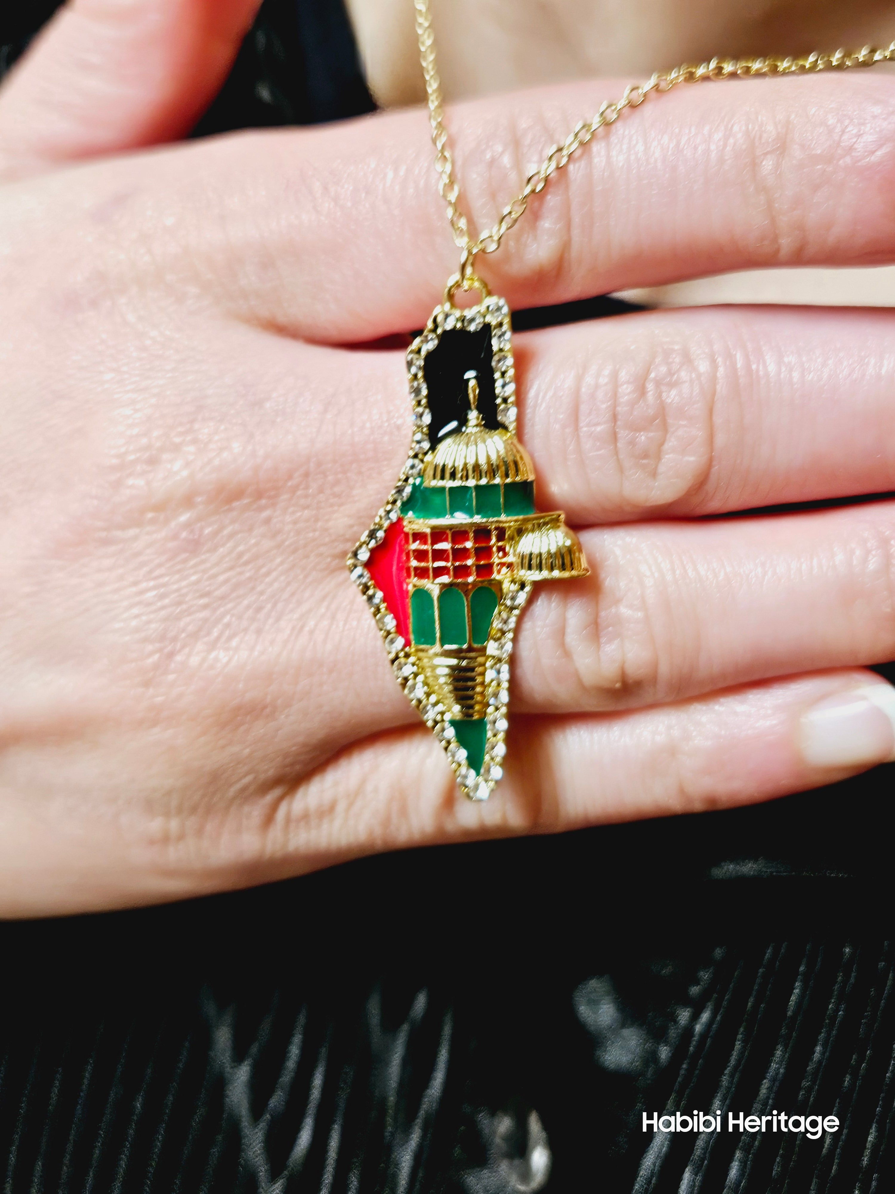 Palestine Quds 3D Necklace - Habibi Heritage