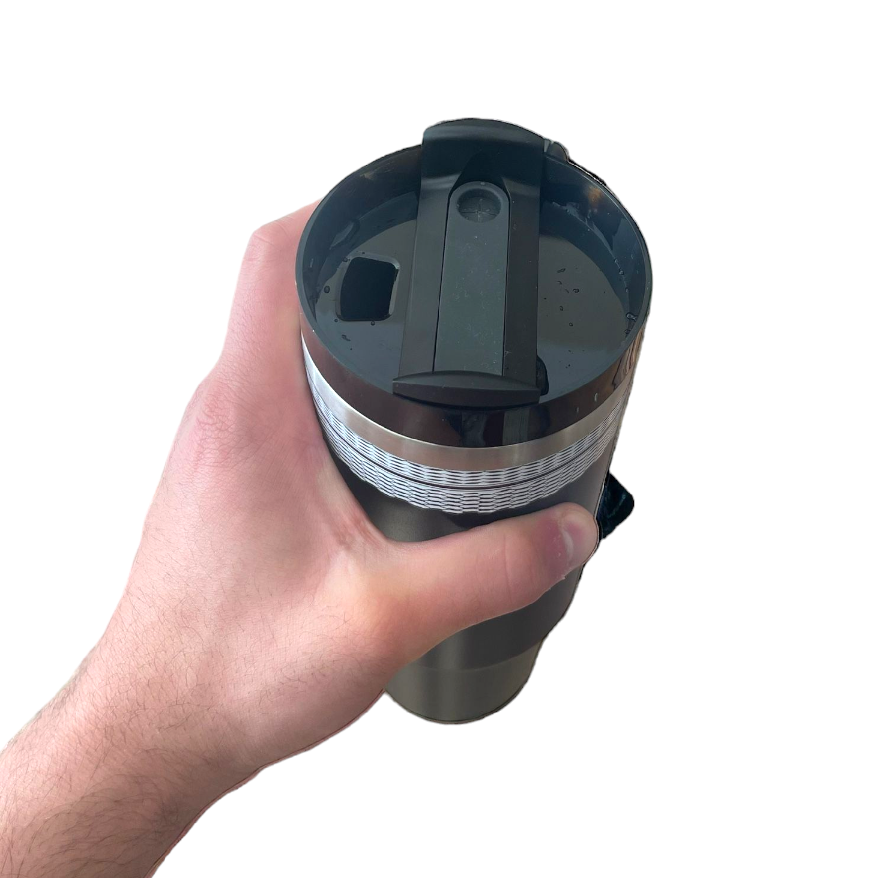 30oz Tumbler Cup Double Wall Stainless Steel Vacuum Insulted Mug with Handle - Keffiyeh Design - Habibi Heritage