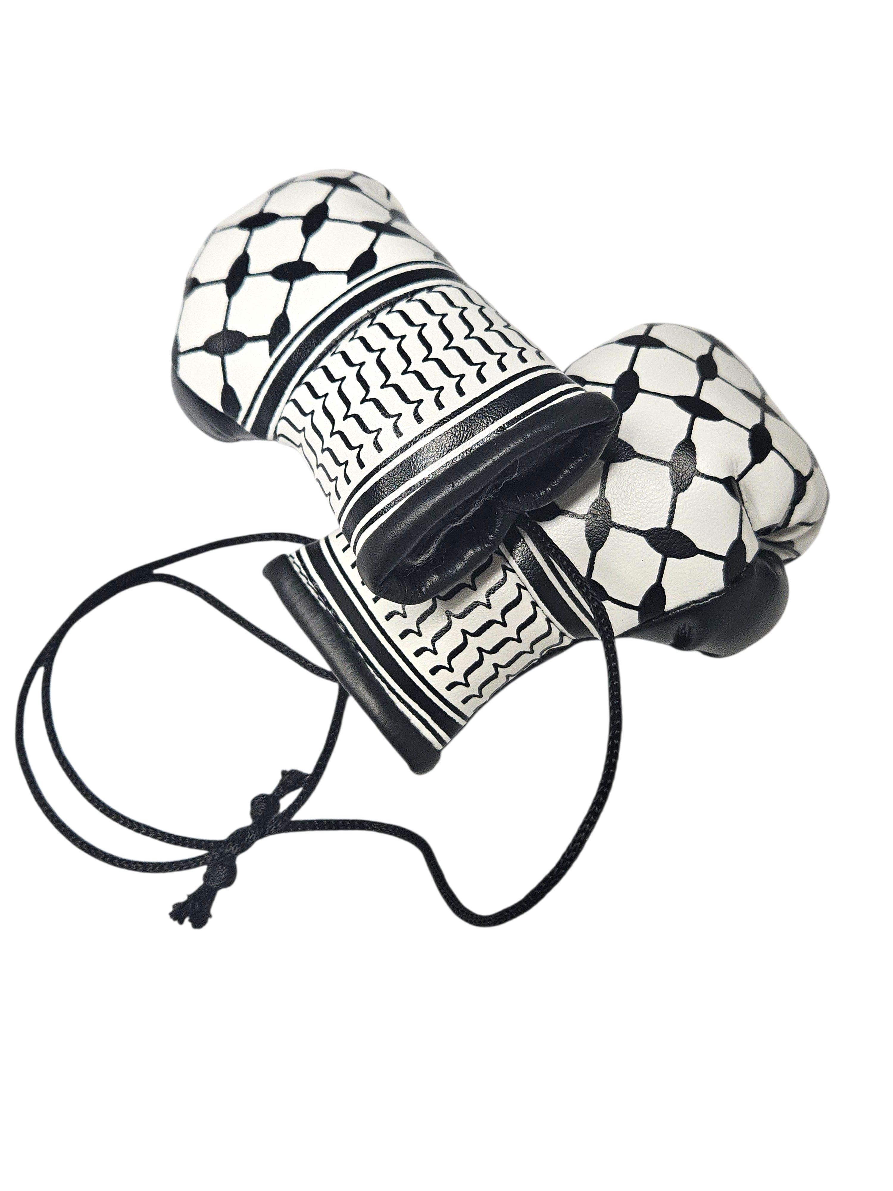 Keffiyeh Mini Boxing Gloves For Hanging