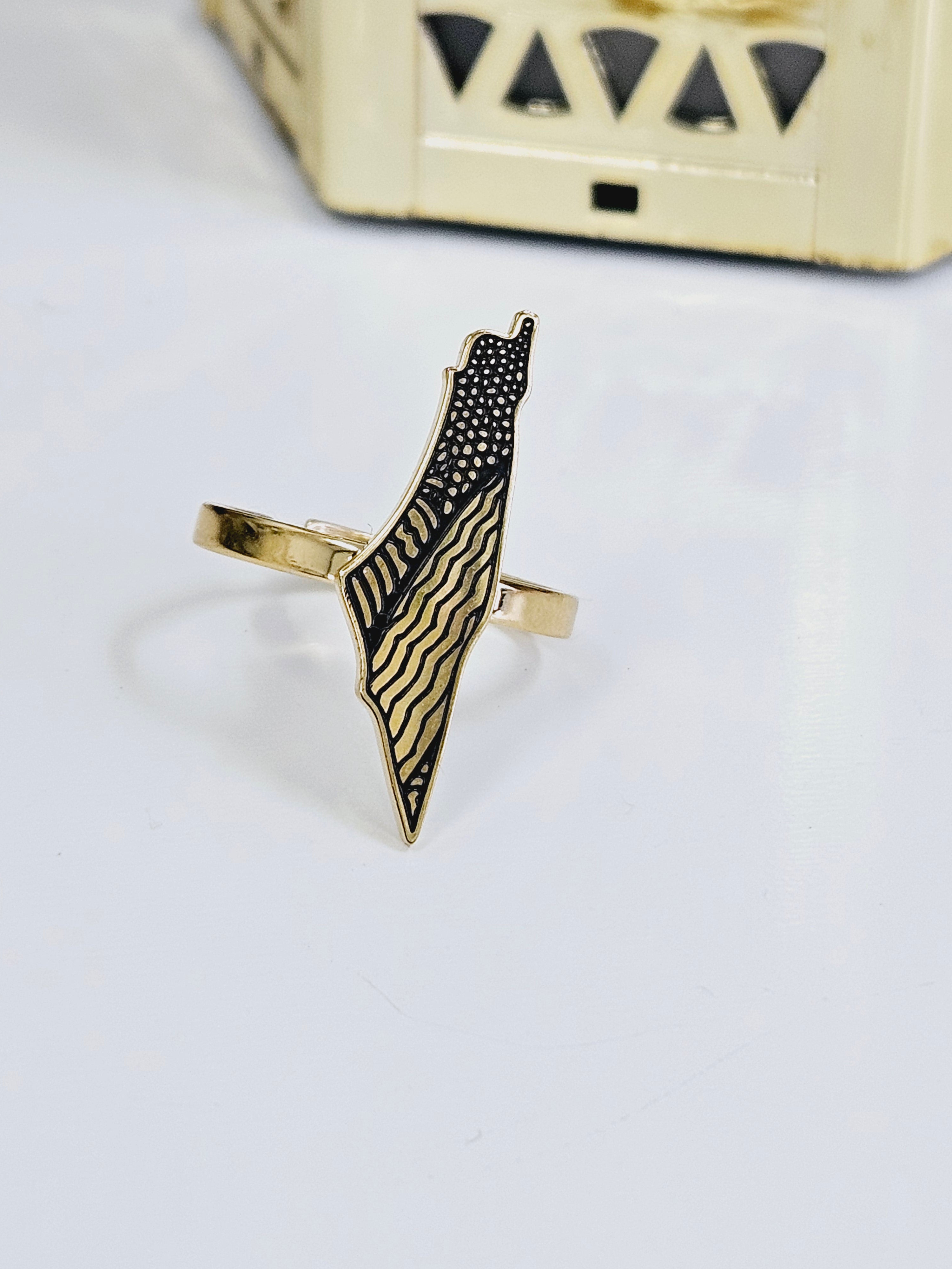 Palestine Keffiyeh Ring Adjustable Size - Habibi Heritage