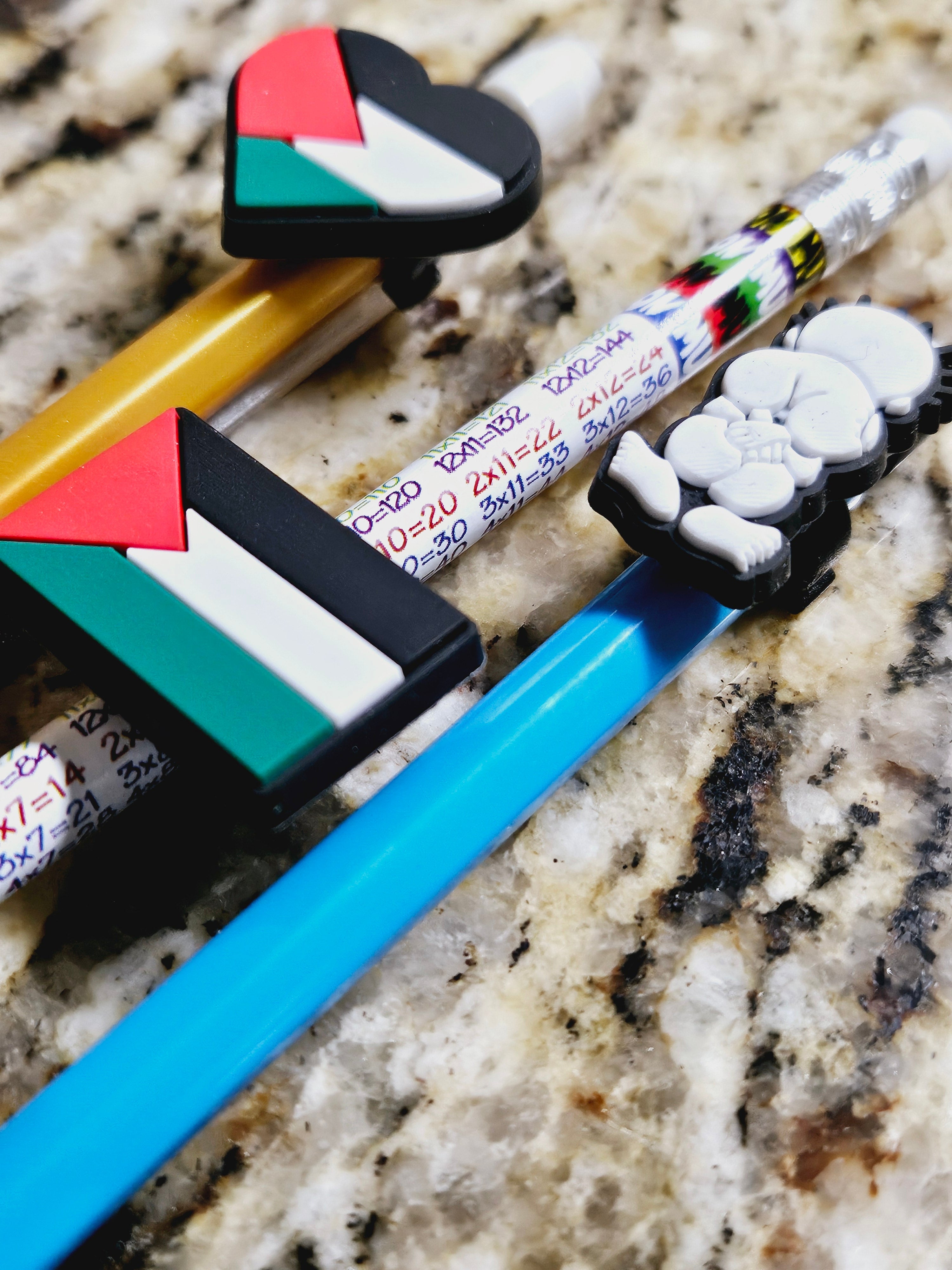 Pencil / Pen Decoration Toppers - Palestine & Handala - 3 designs - Habibi Heritage