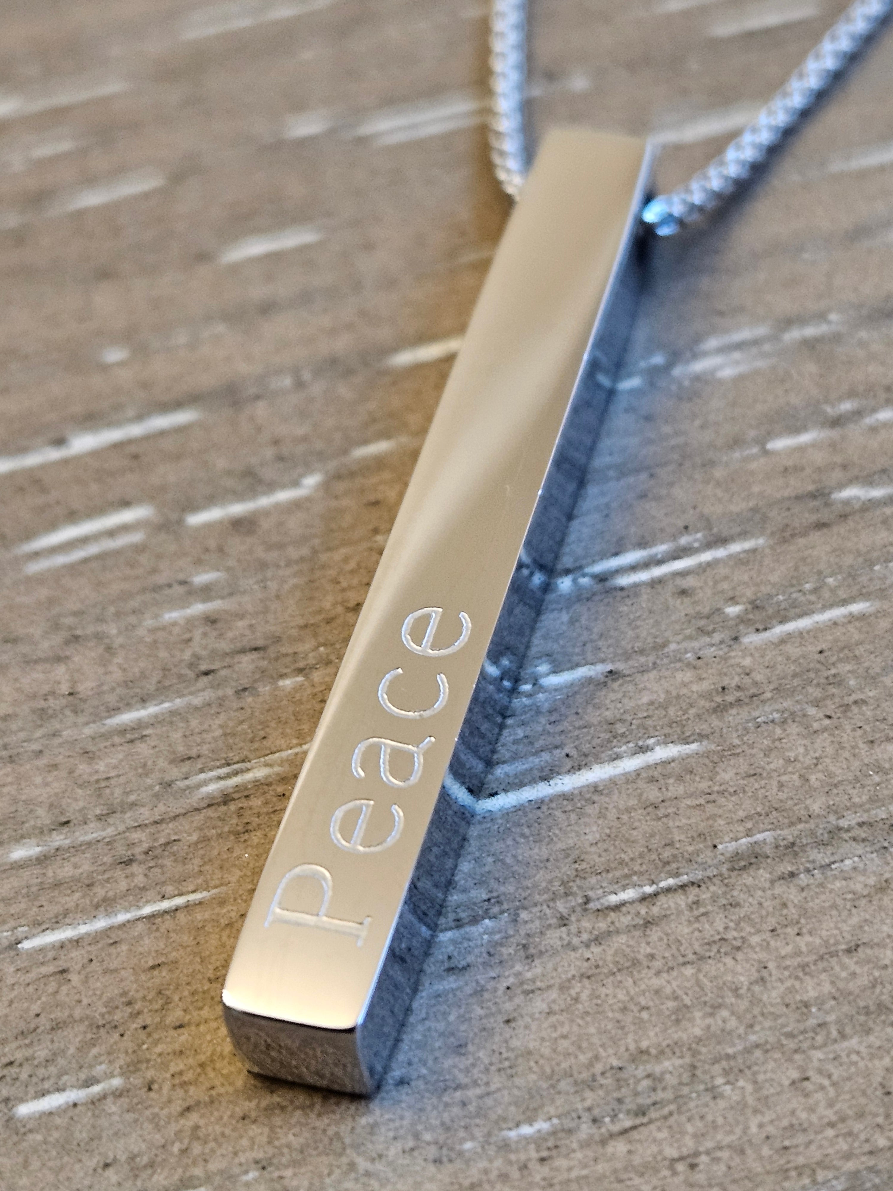 Peace سلام (Salaam) Bar Necklace