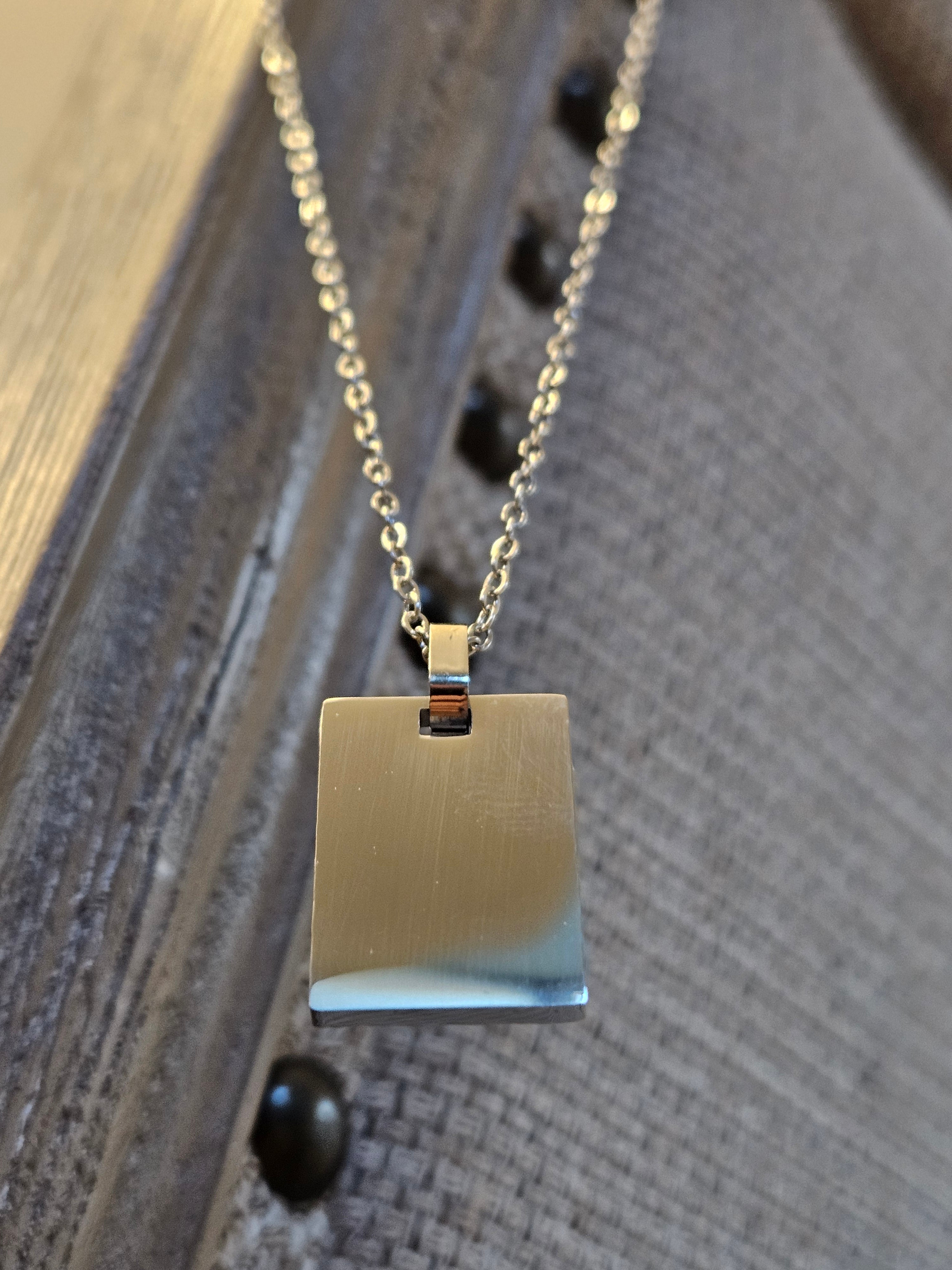 Rectangular Gold Blank Necklace