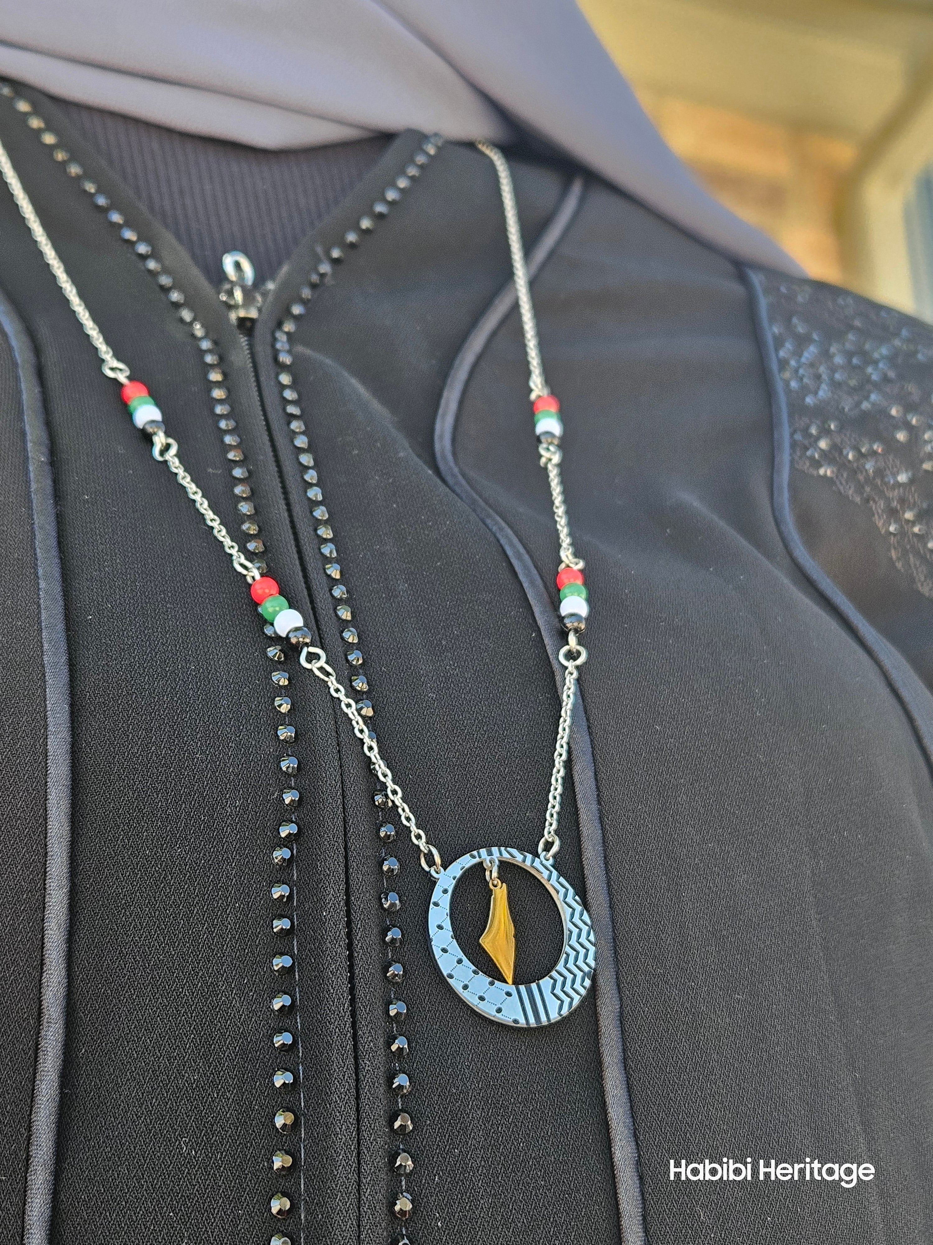 Long Palestine Keffiyeh Necklace - Habibi Heritage