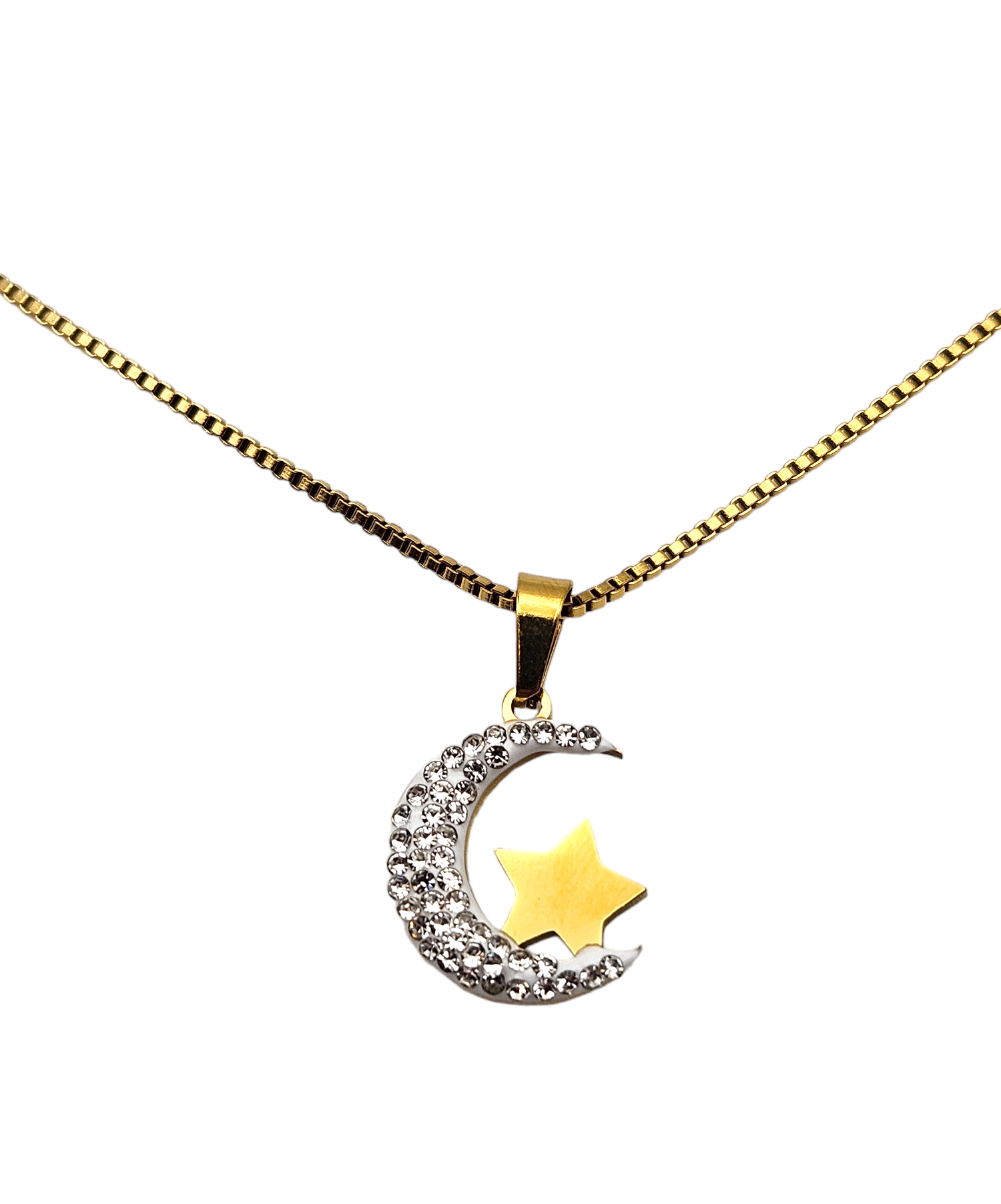 Moon and Star Necklace