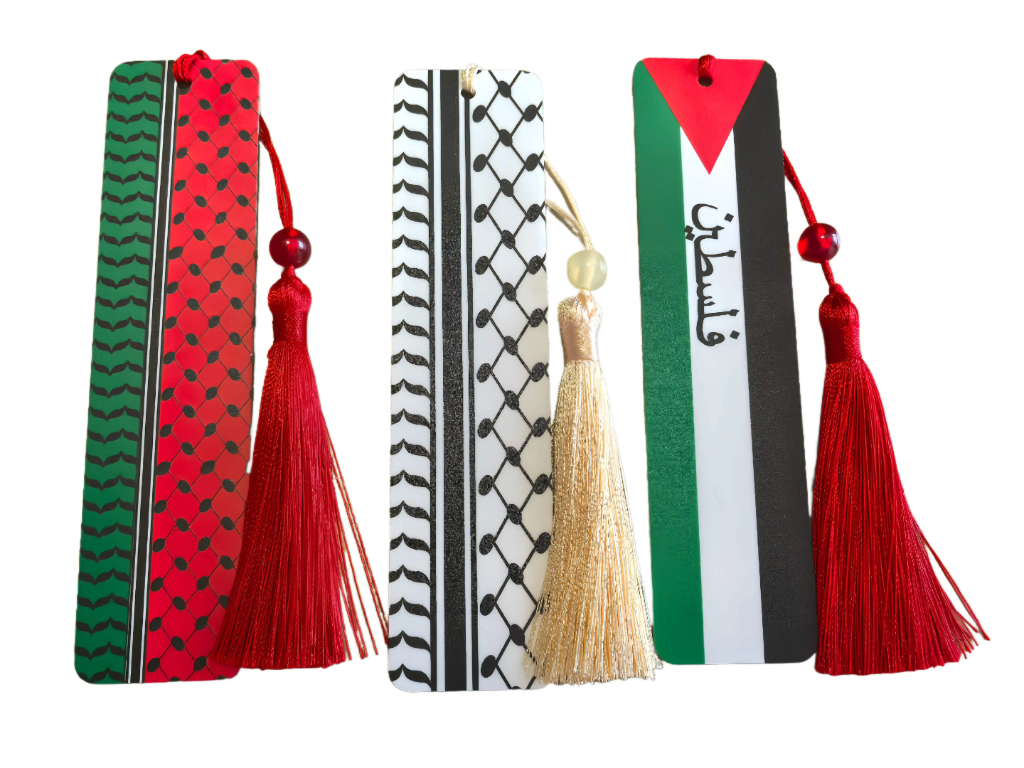 Palestinian Bookmark - Ceramic Palestine and keffiyeh Bookmarkers - 4 Options