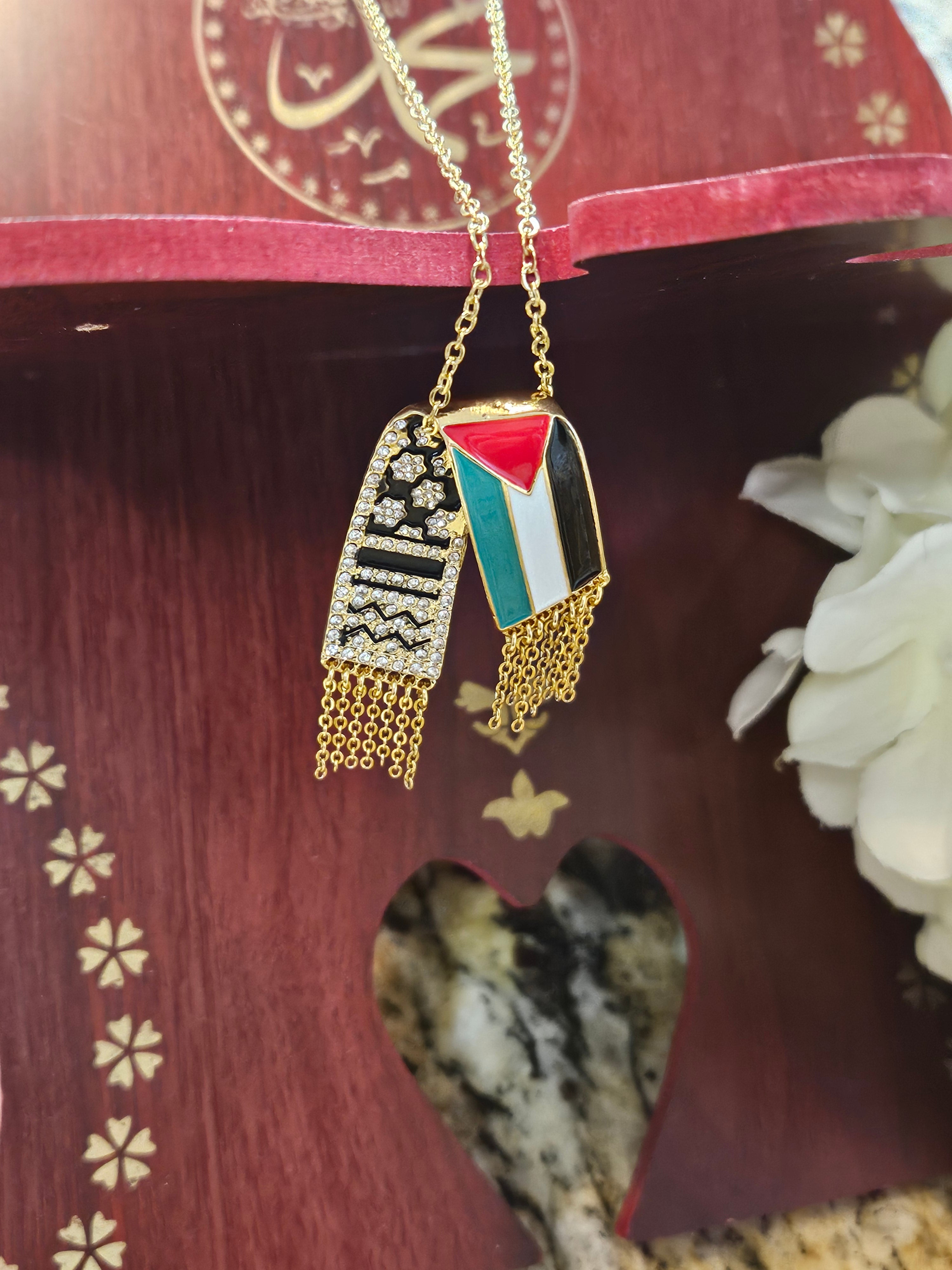 Palestine Keffiyeh Necklace - Habibi Heritage