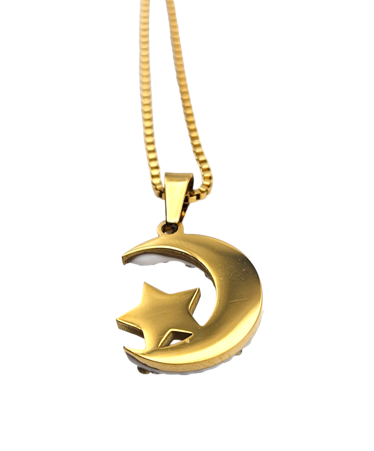 Moon and Star Necklace