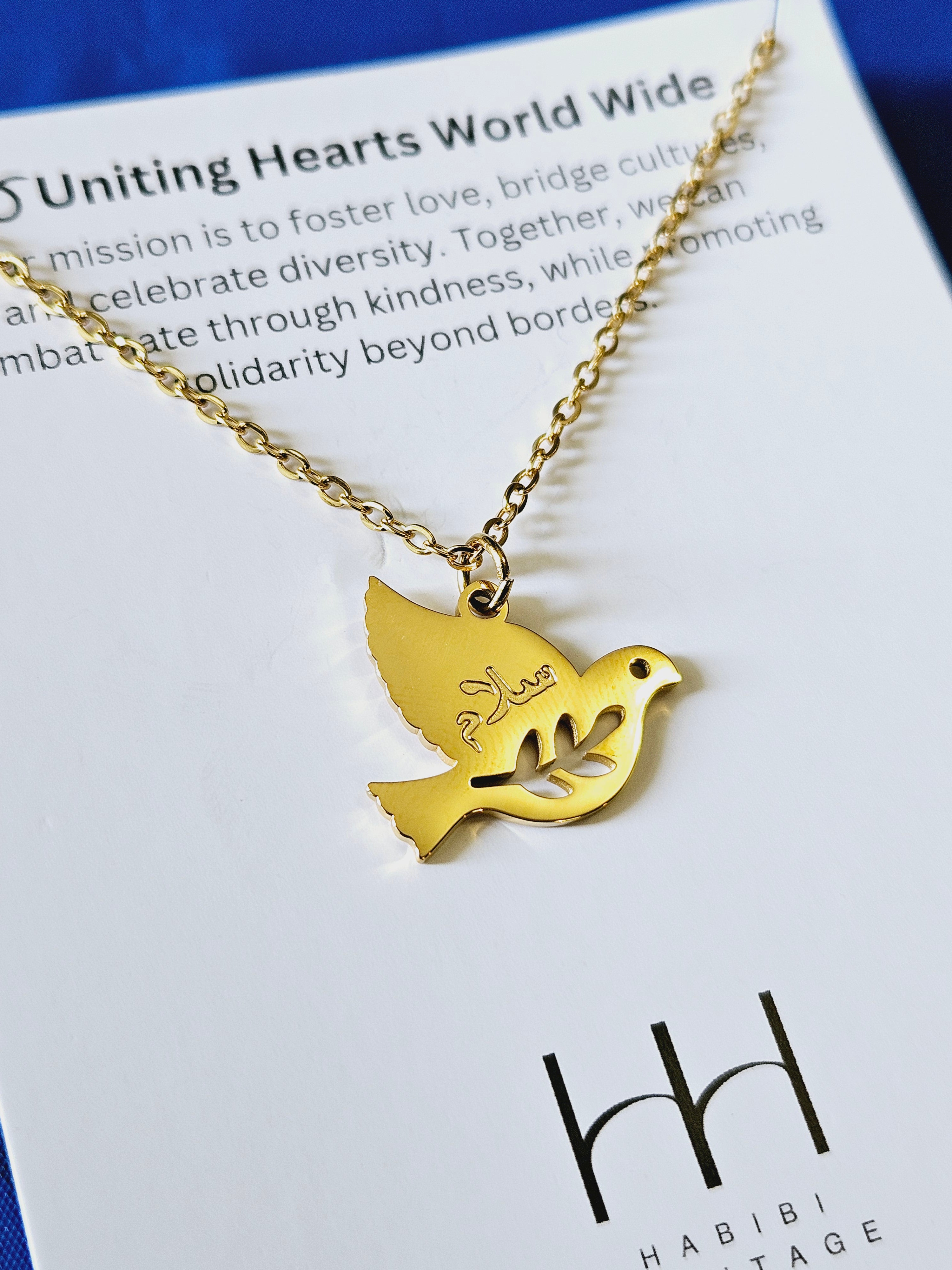 Peace Bird Necklace - Salaam - Habibi Heritage