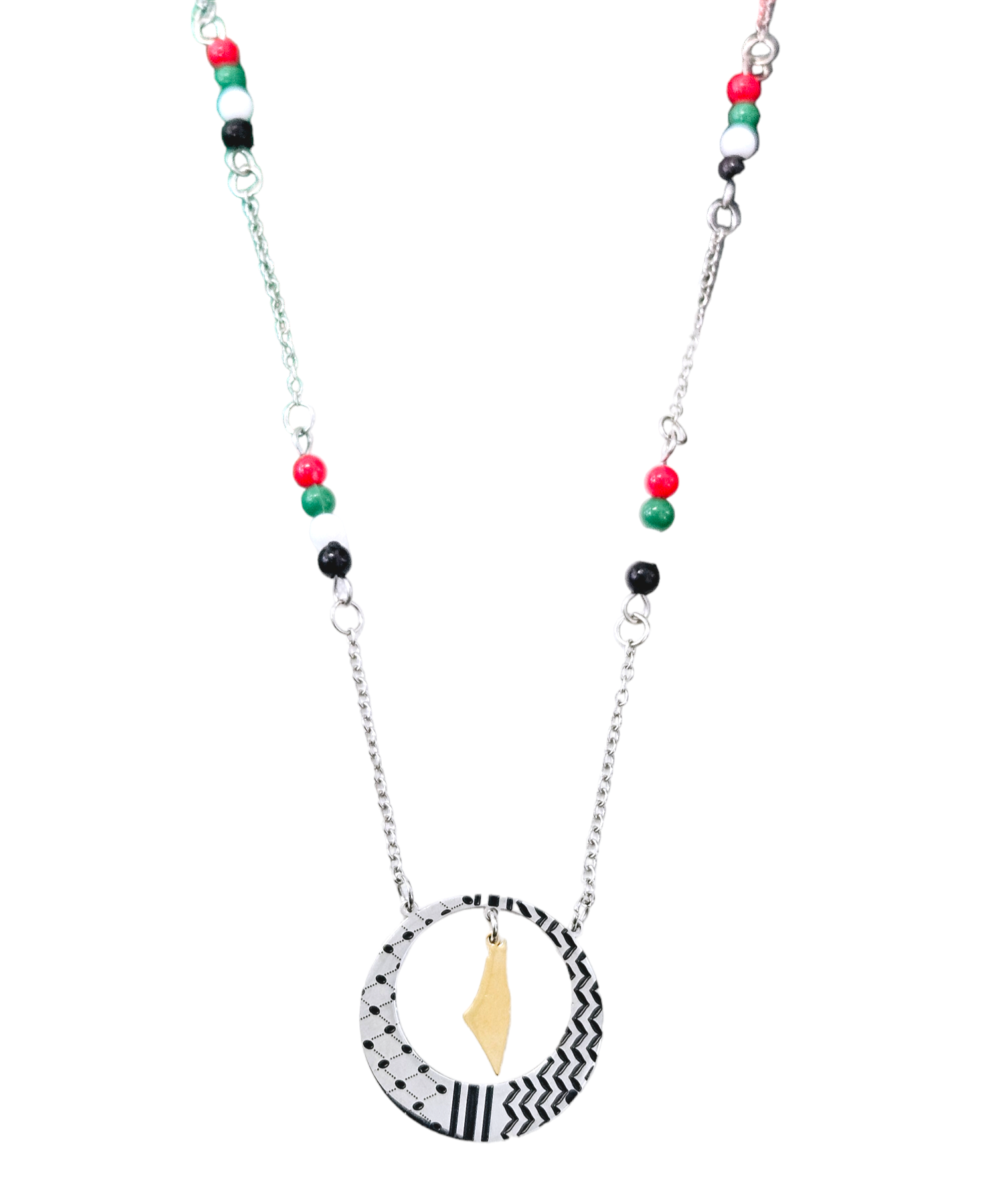 Long Palestine Keffiyeh Necklace - Habibi Heritage