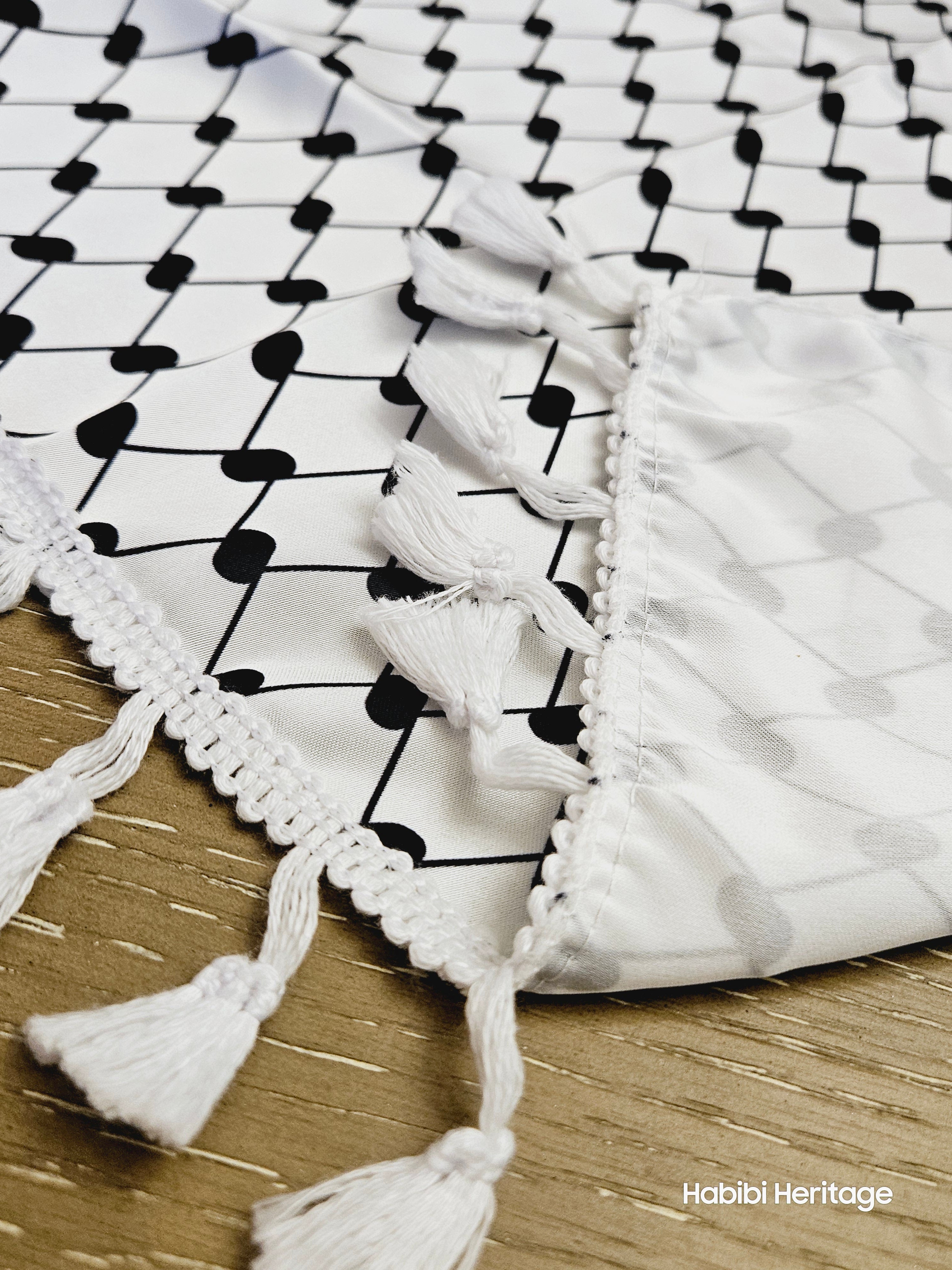 Keffiyeh Hatta Hair Head Scarf Bandana with Lace