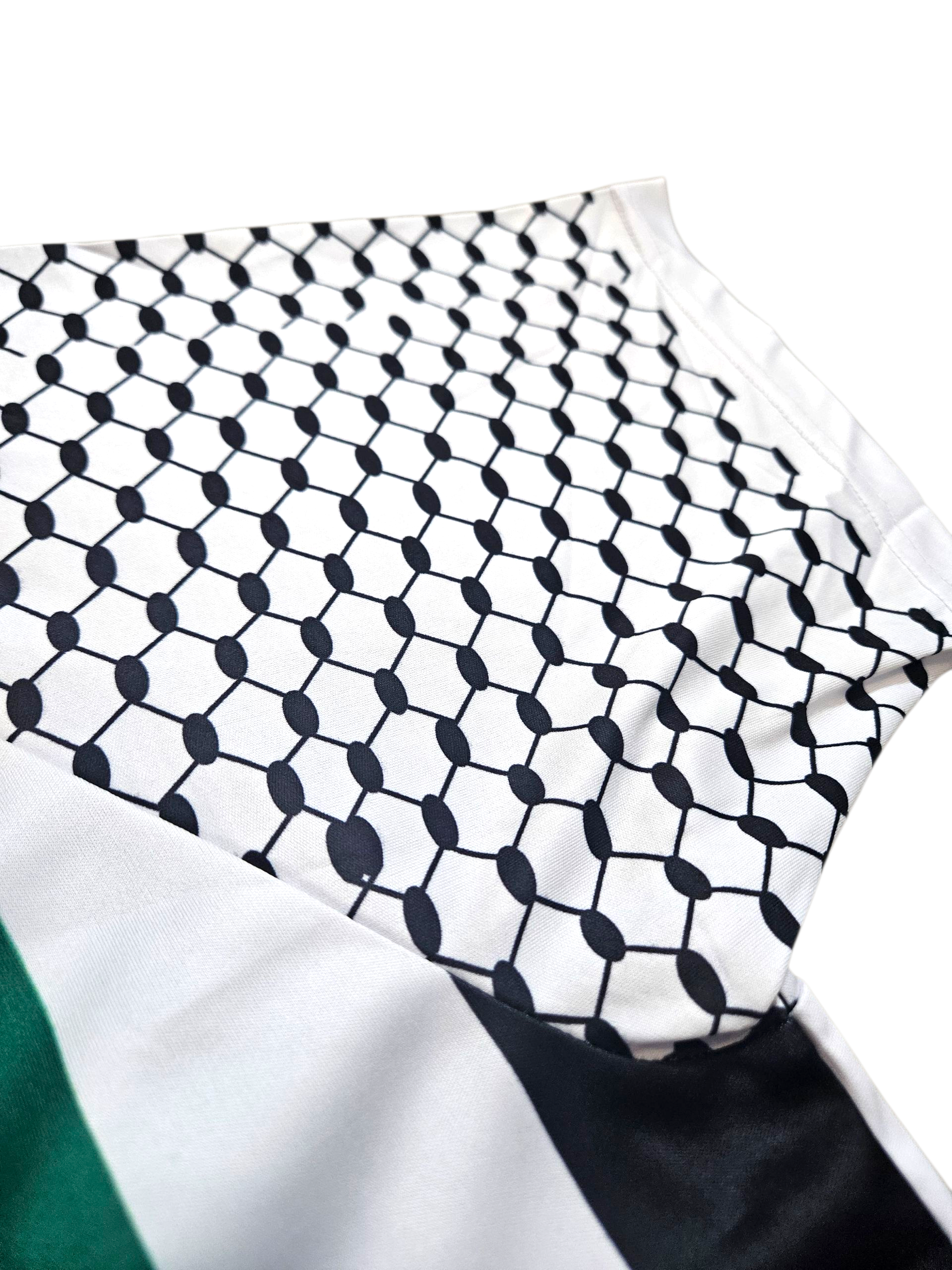 New Palestine Soccer Jersey Dri-Fit - 2 Styles keffiyeh Sleeves Embroidery