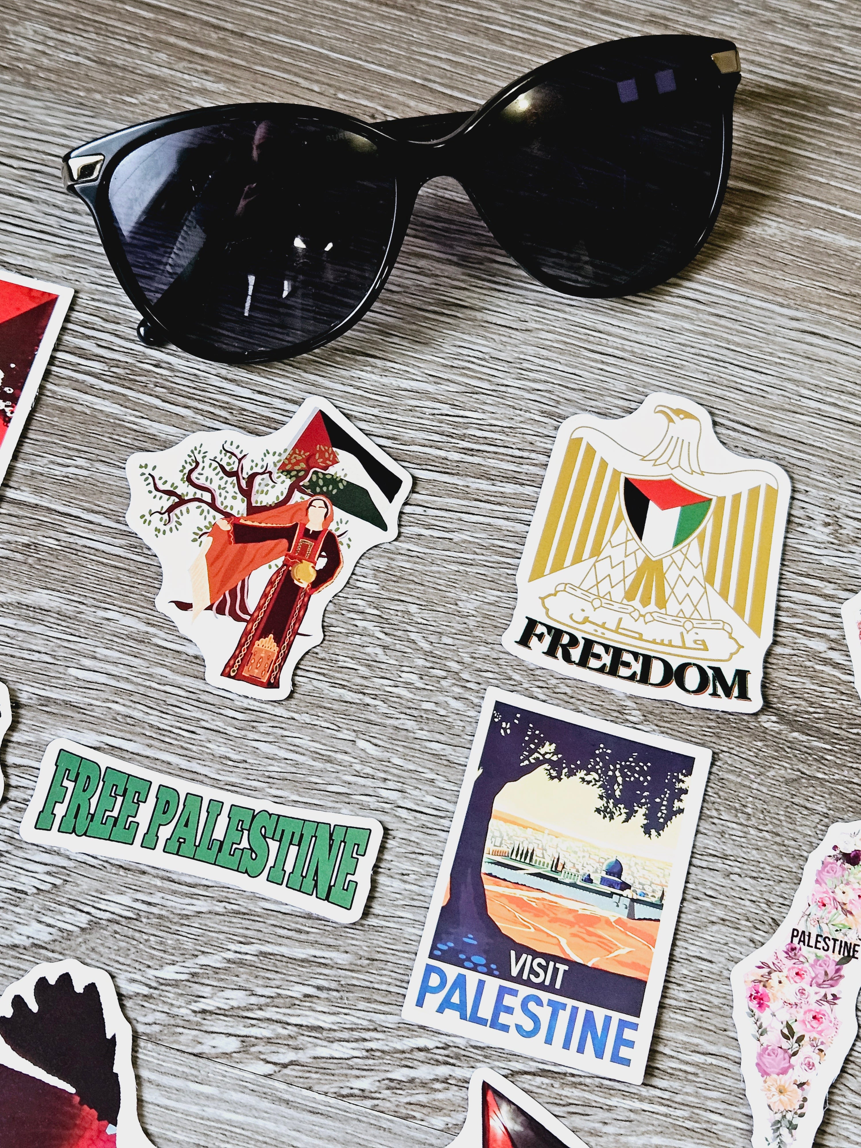 Palestine Stickers - 50 pack Palestinian stickers decals vinyl waterproof - Habibi Heritage