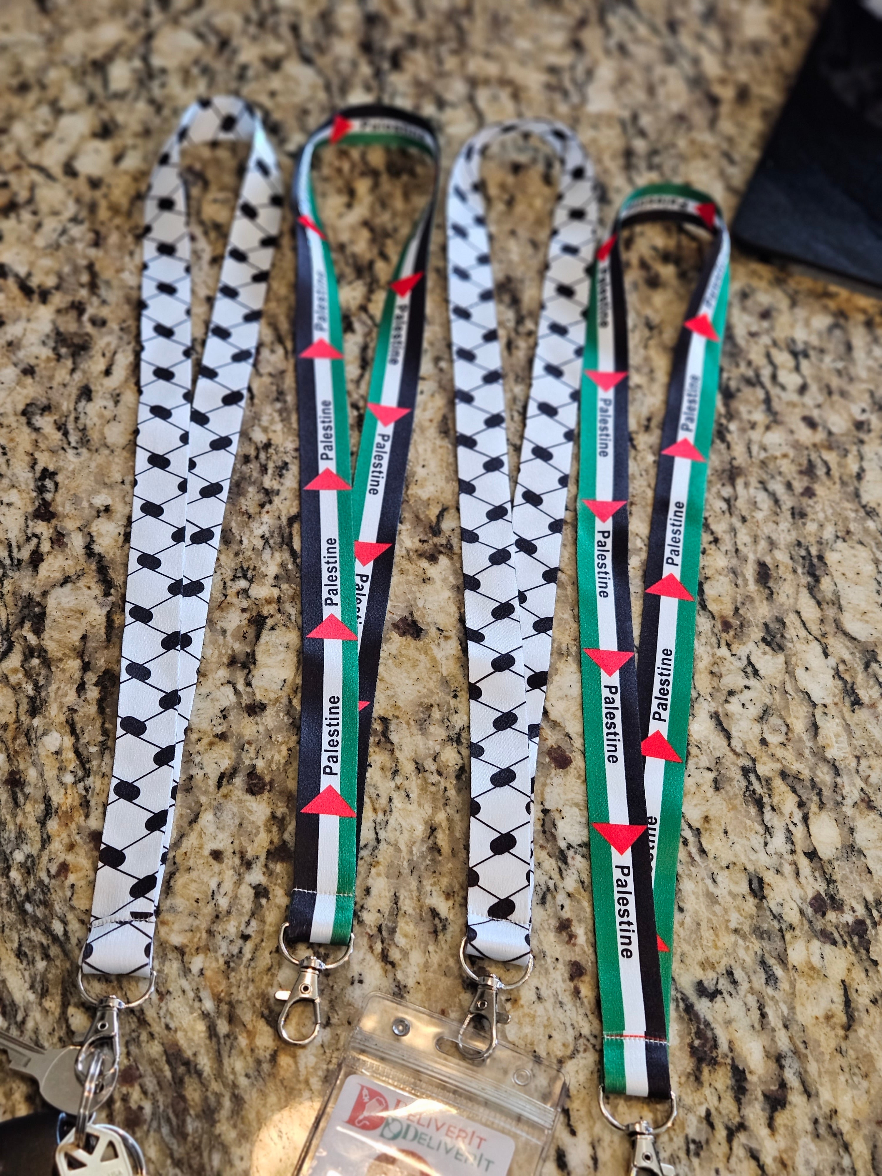 Lanyard - Palestine or Keffiyeh Key Holder / Badge Holder / ID Holder - Habibi Heritage
