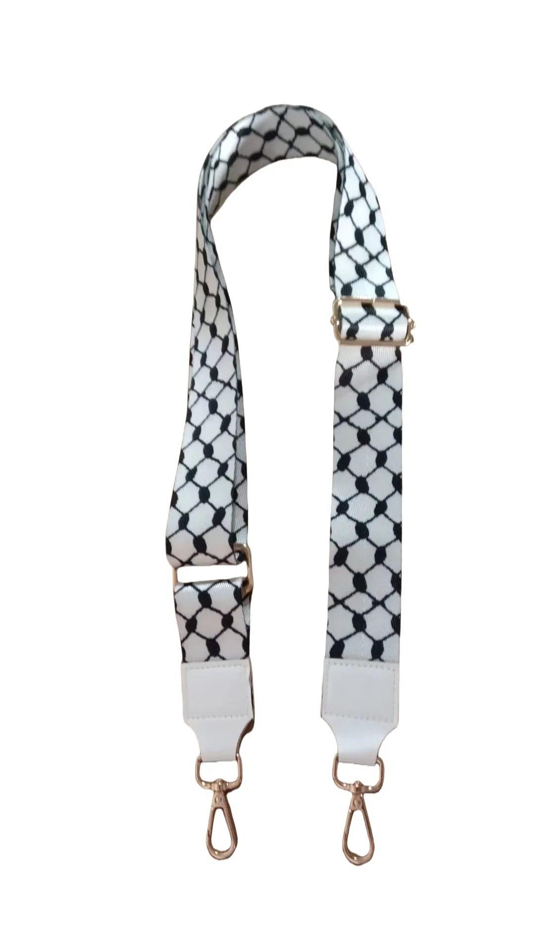 Keffiyeh Bag Strap - Palestinian Kuffiyeh Strap for Bag, Camera, Guitar, Purse - Adjustable Length Shoulder Strap