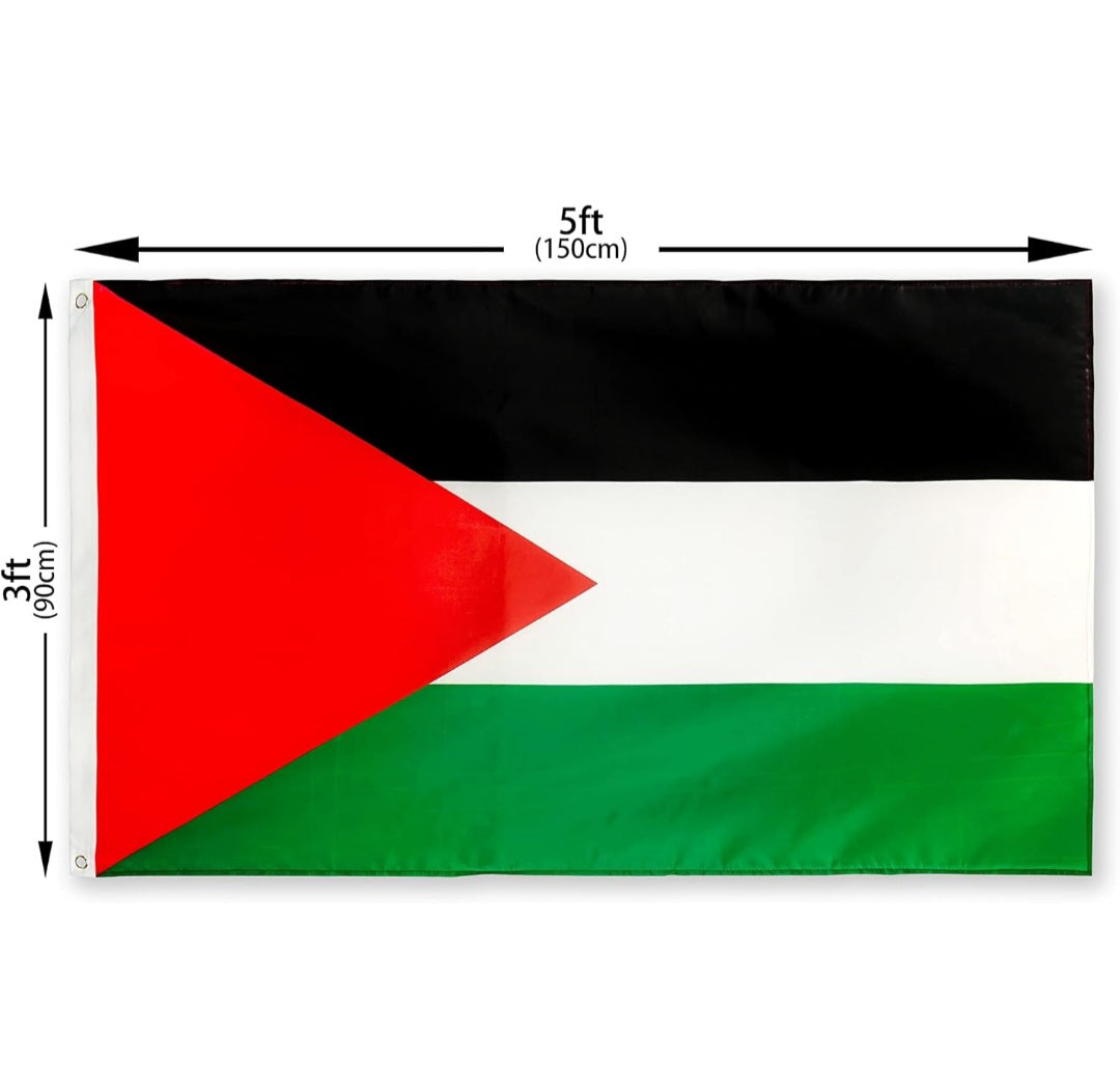 Palestine Flag - 3 size options 3x5, 5x8, or 6x10 - Habibi Heritage