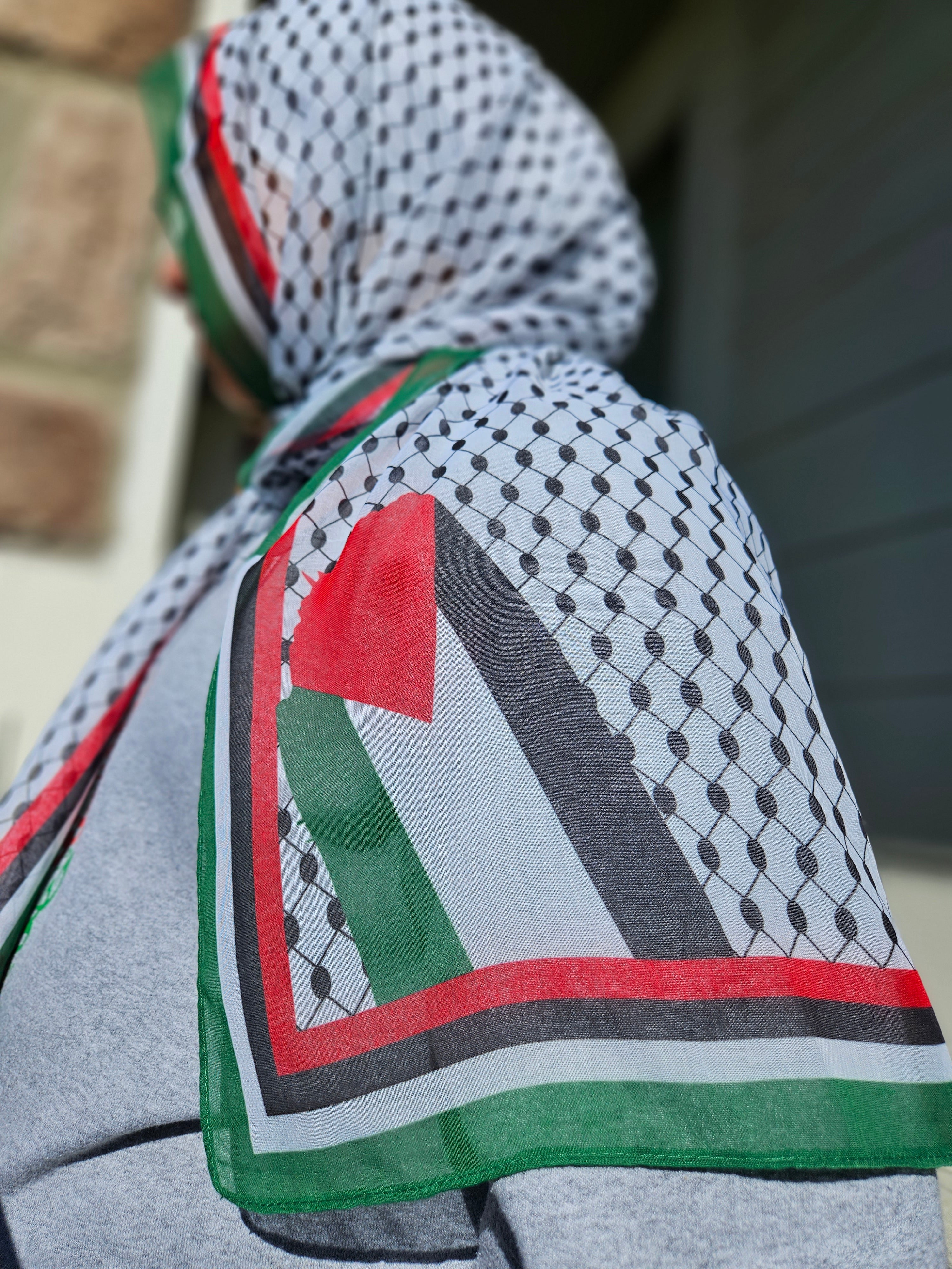 Palestine Keffiyeh Scarf - Lightweight - 65x28 Inches - Habibi Heritage