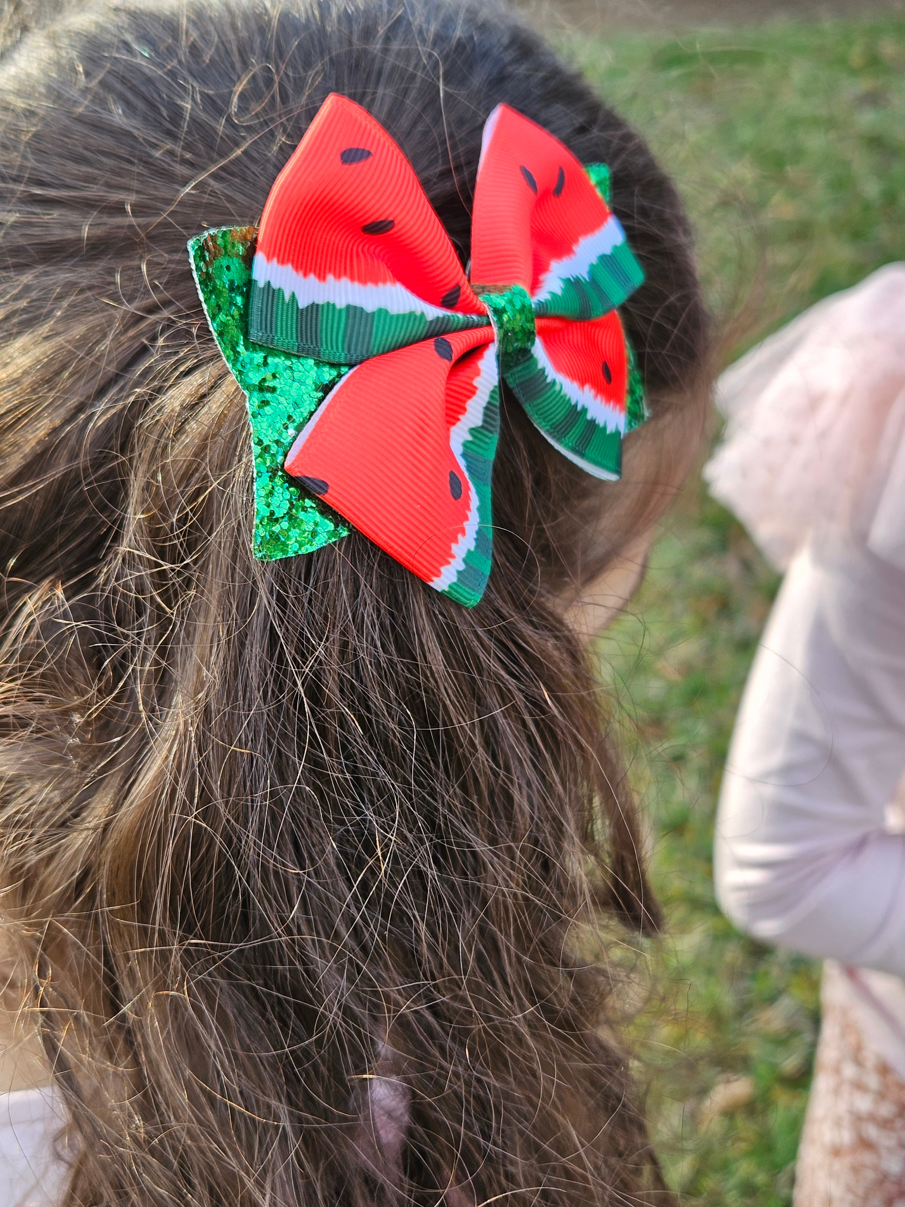 Watermelon Bow Hair Clips 2 pack - Habibi Heritage