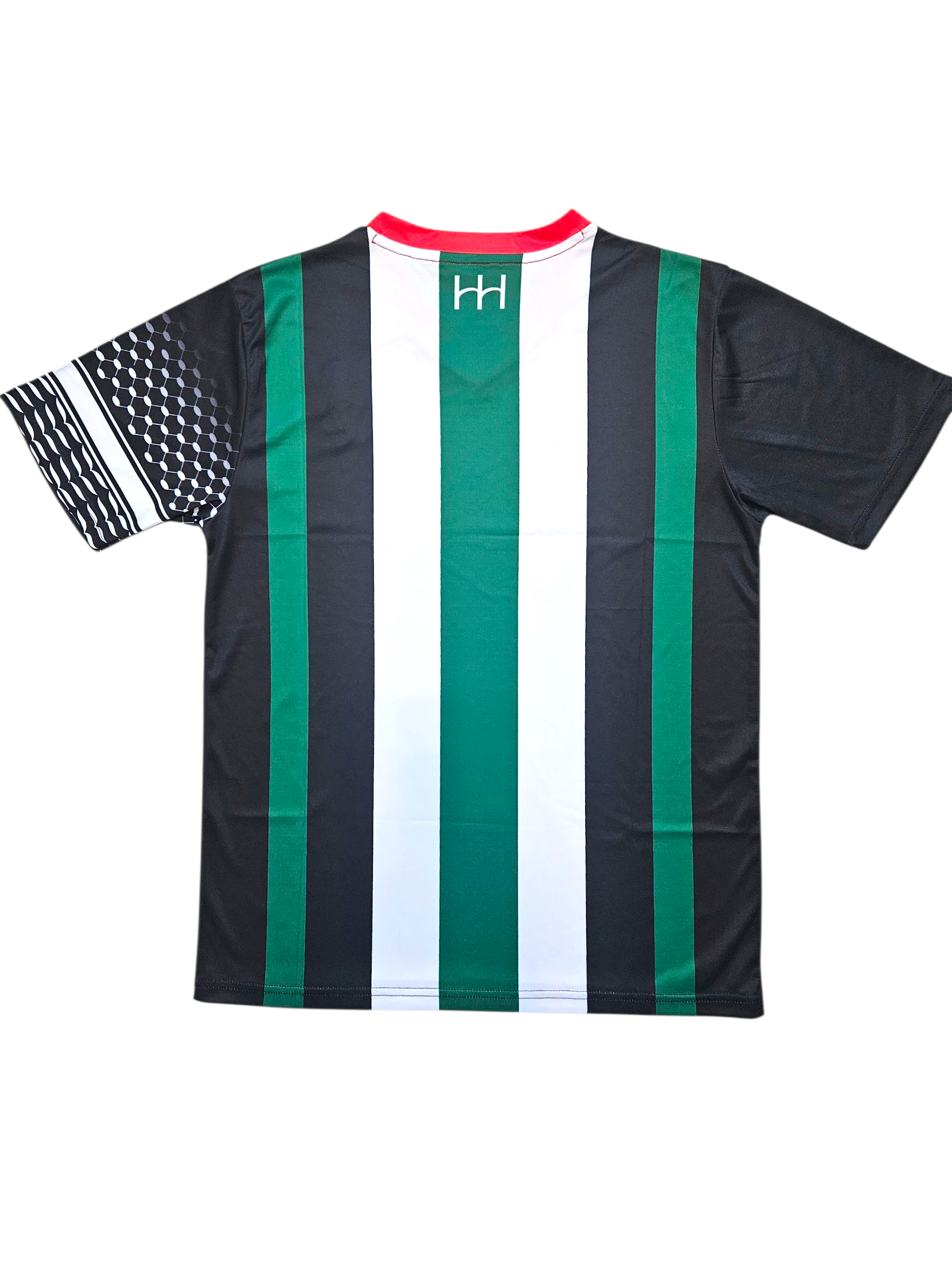 New Palestine Soccer Jersey Dri-Fit - 2 Styles keffiyeh Sleeves Embroidery