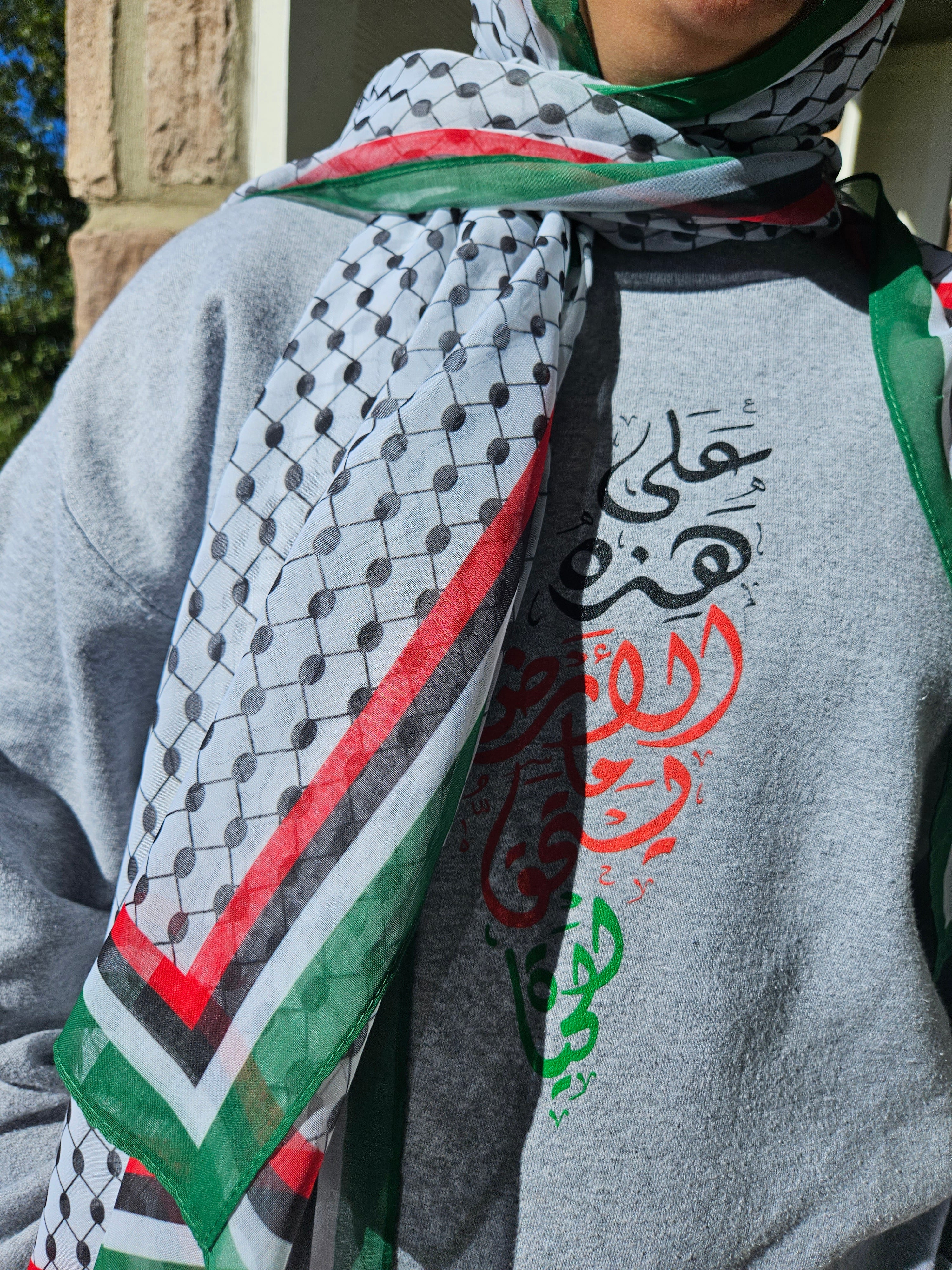 Palestine Keffiyeh Scarf - Lightweight - 65x28 Inches - Habibi Heritage