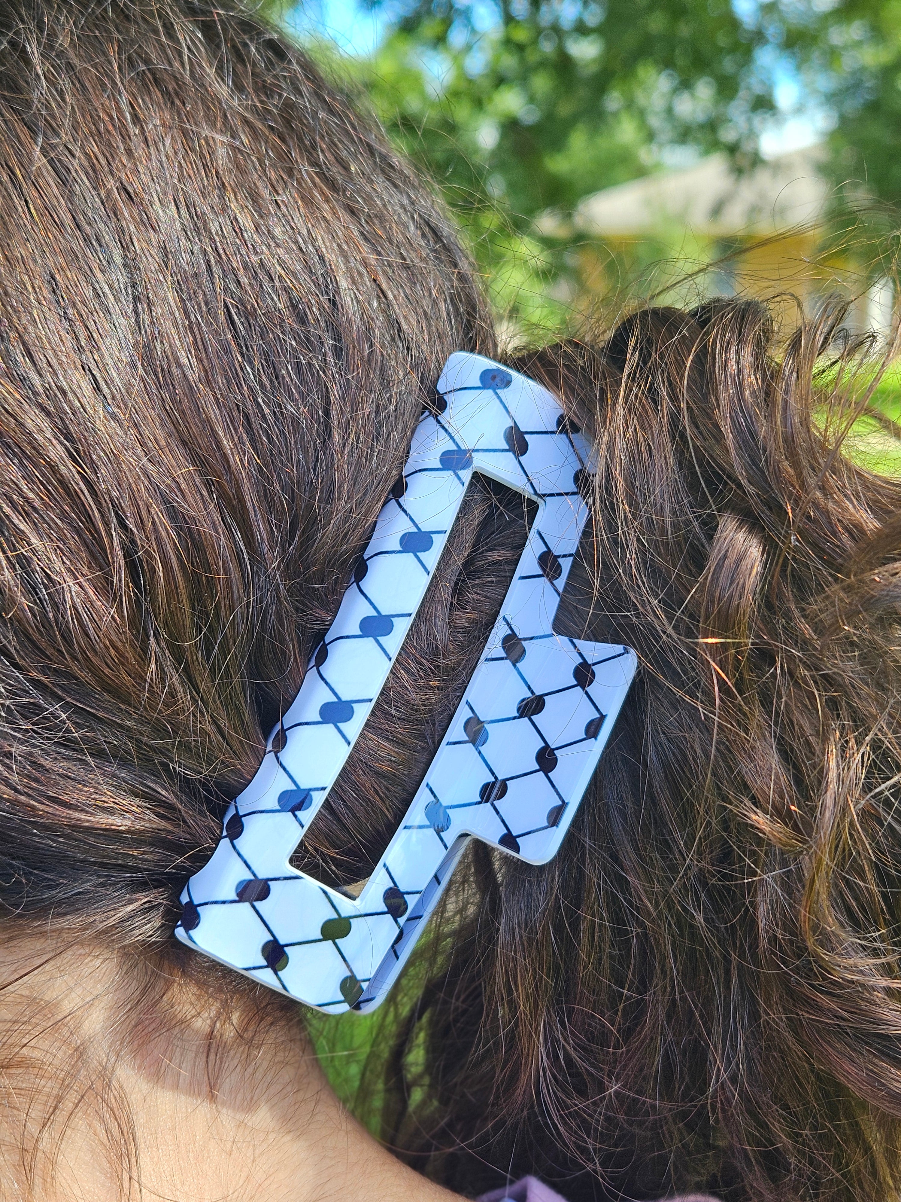 Keffiyeh Hair Clip Large Hatta kufiya Hair Claw