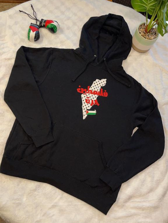 Free Palestine Map Kuffiyeh Hoodie - Kids & Adult sizes - Habibi Heritage