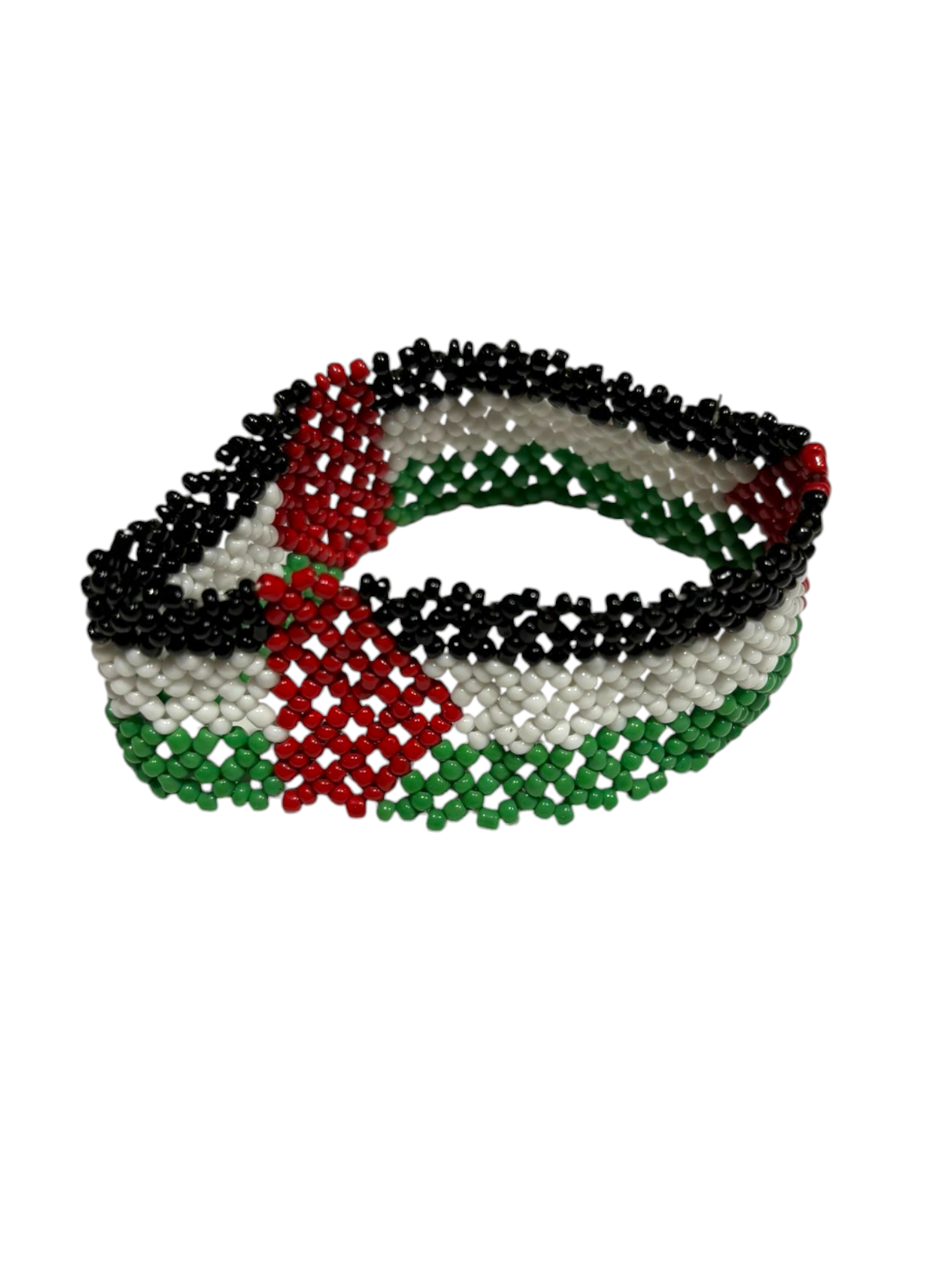 Palestine Flag Stretch Bead Bracelet