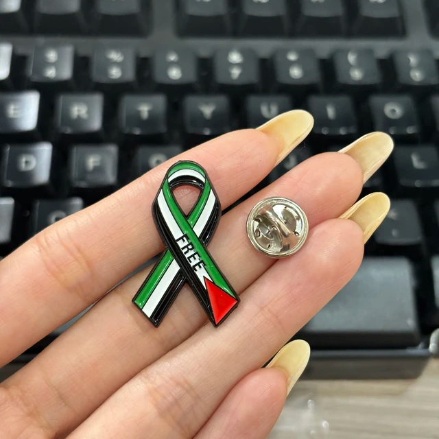 Palestinian Themed Pins / Lapels Stainless Steel Keffiyeh Handala Palestine Flag Pin