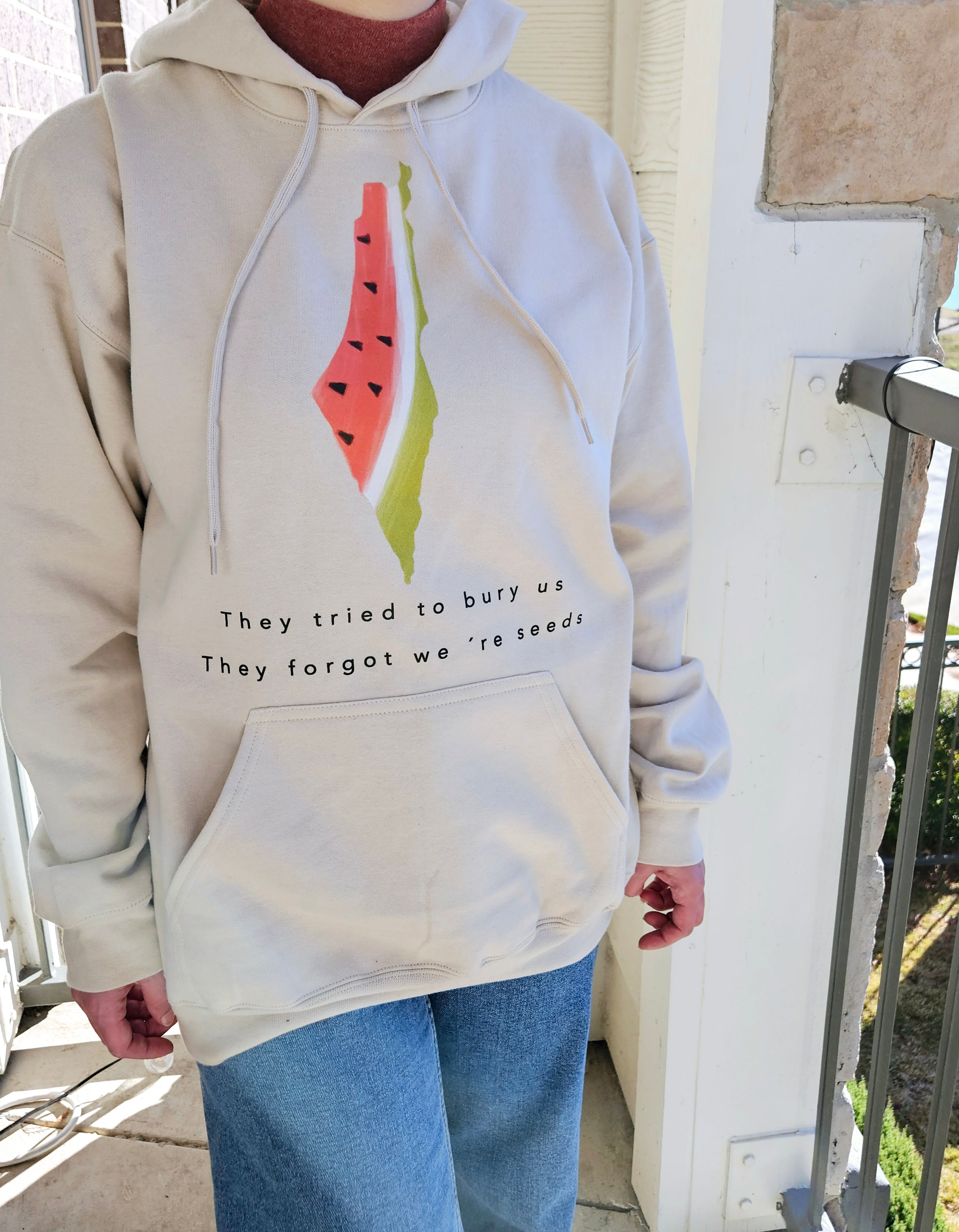 Palestine Watermelon Seeds Hoodie - They Tried to Bury Us... Kids & Adults sizes - Habibi Heritage