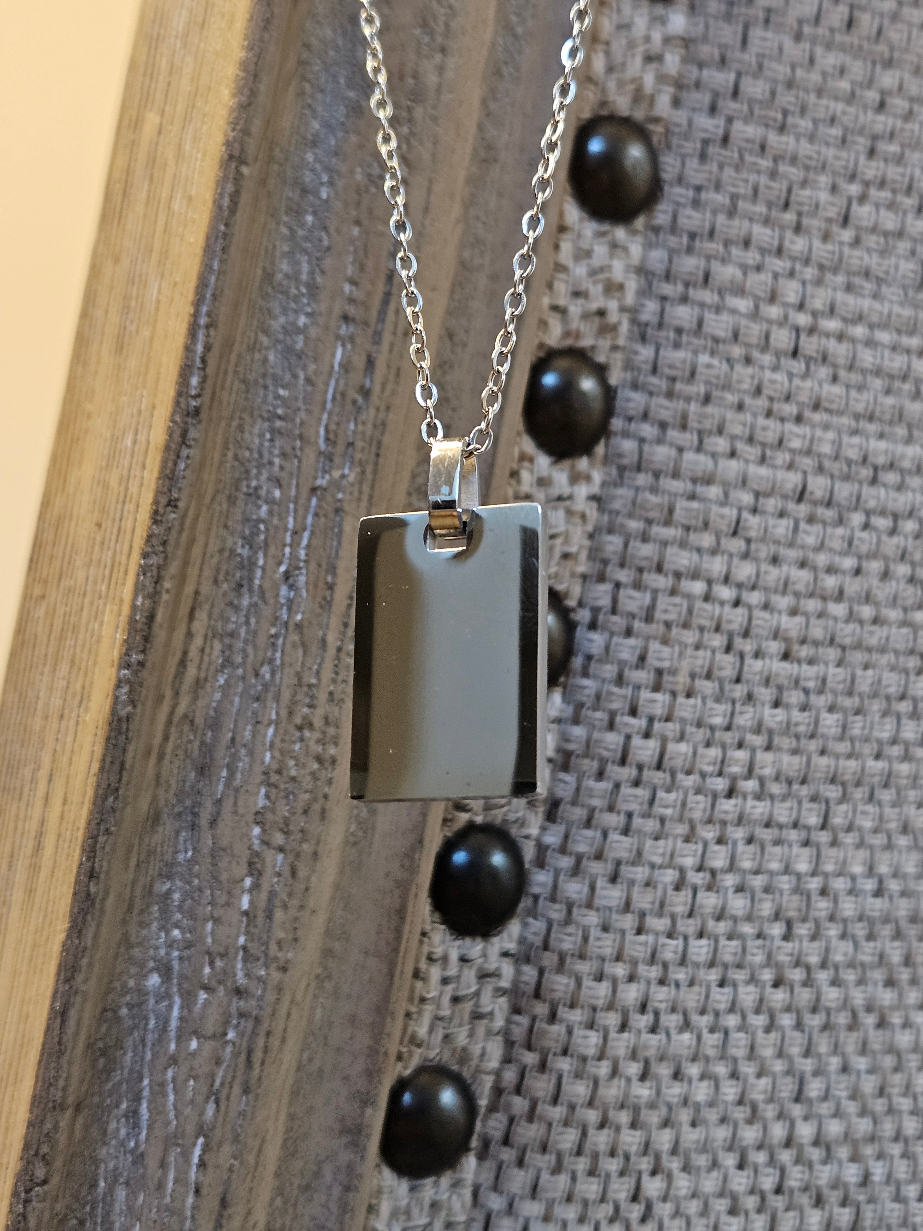 Rectangular Gold Blank Necklace