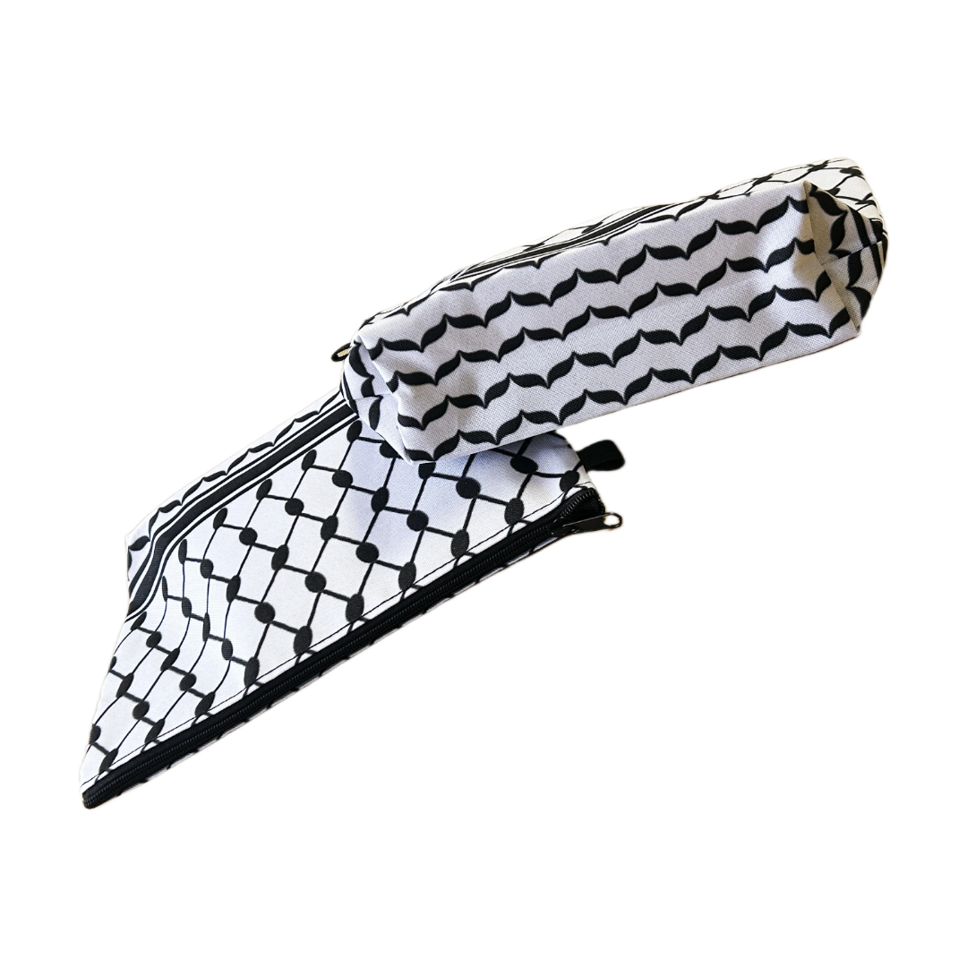 Palestine Keffyeh Pattern Makeup Bag with Zipper / Pencil Pouch / Cosmetic Bag