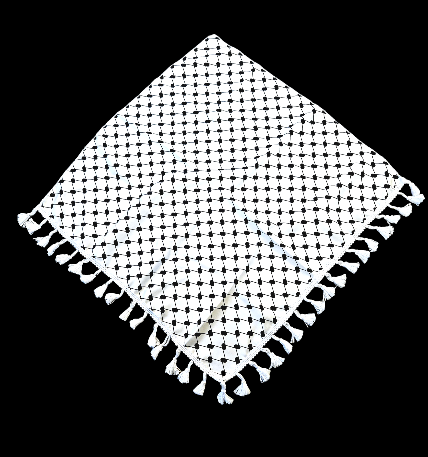 Keffiyeh Hatta Hair Head Scarf Bandana with Lace