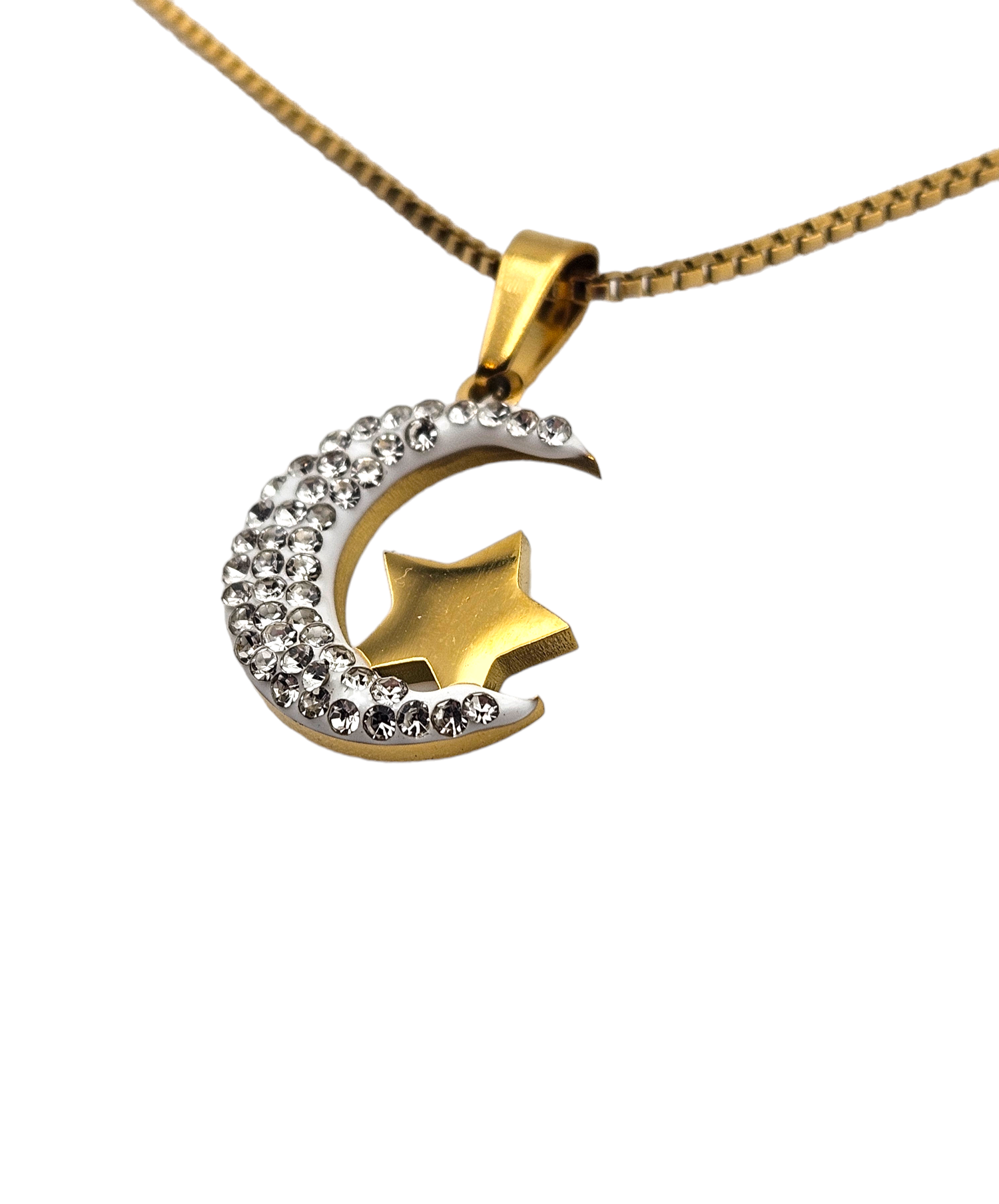 Moon and Star Necklace