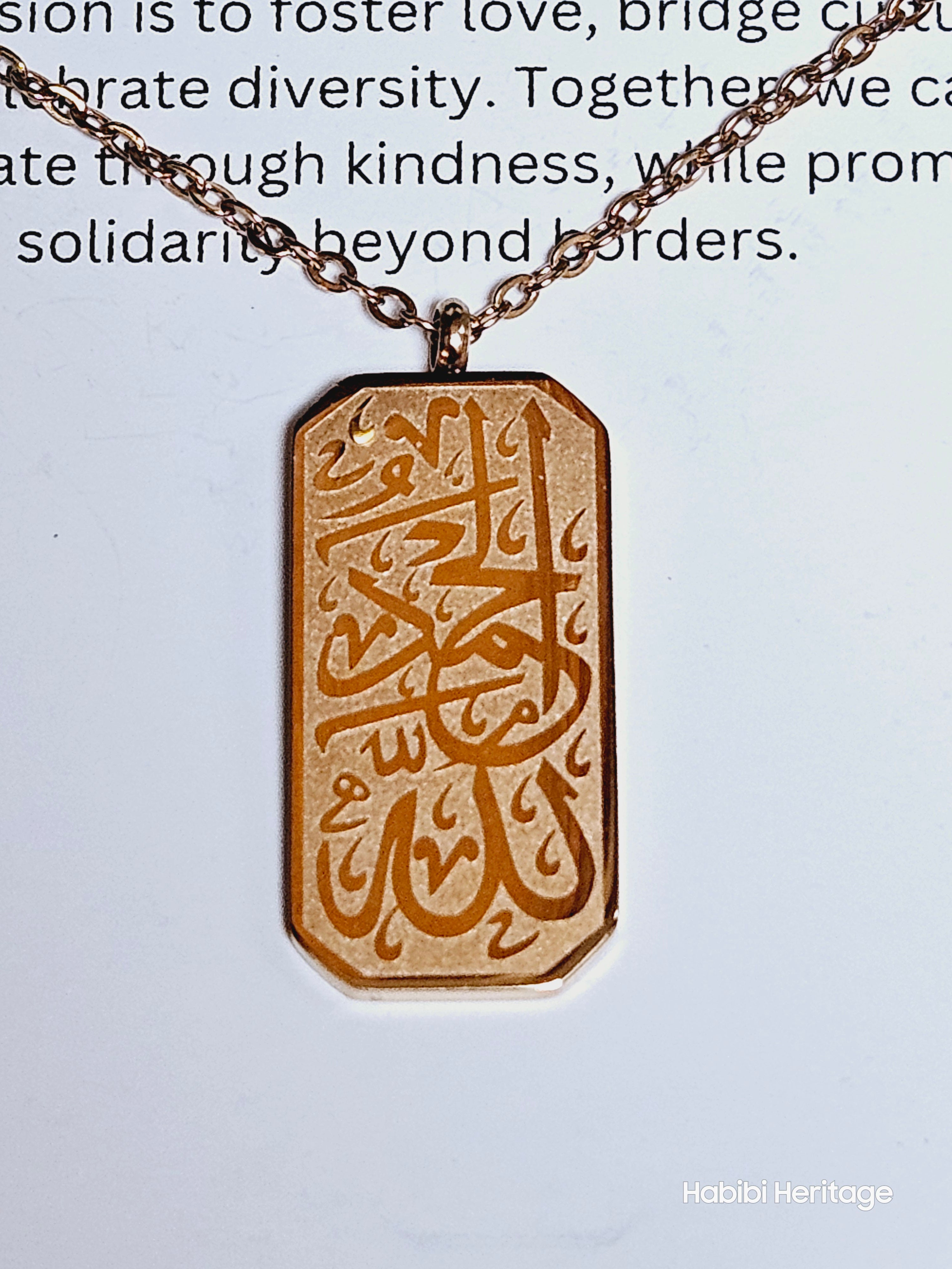 Alhamdulillah in Arabic Necklace - Habibi Heritage