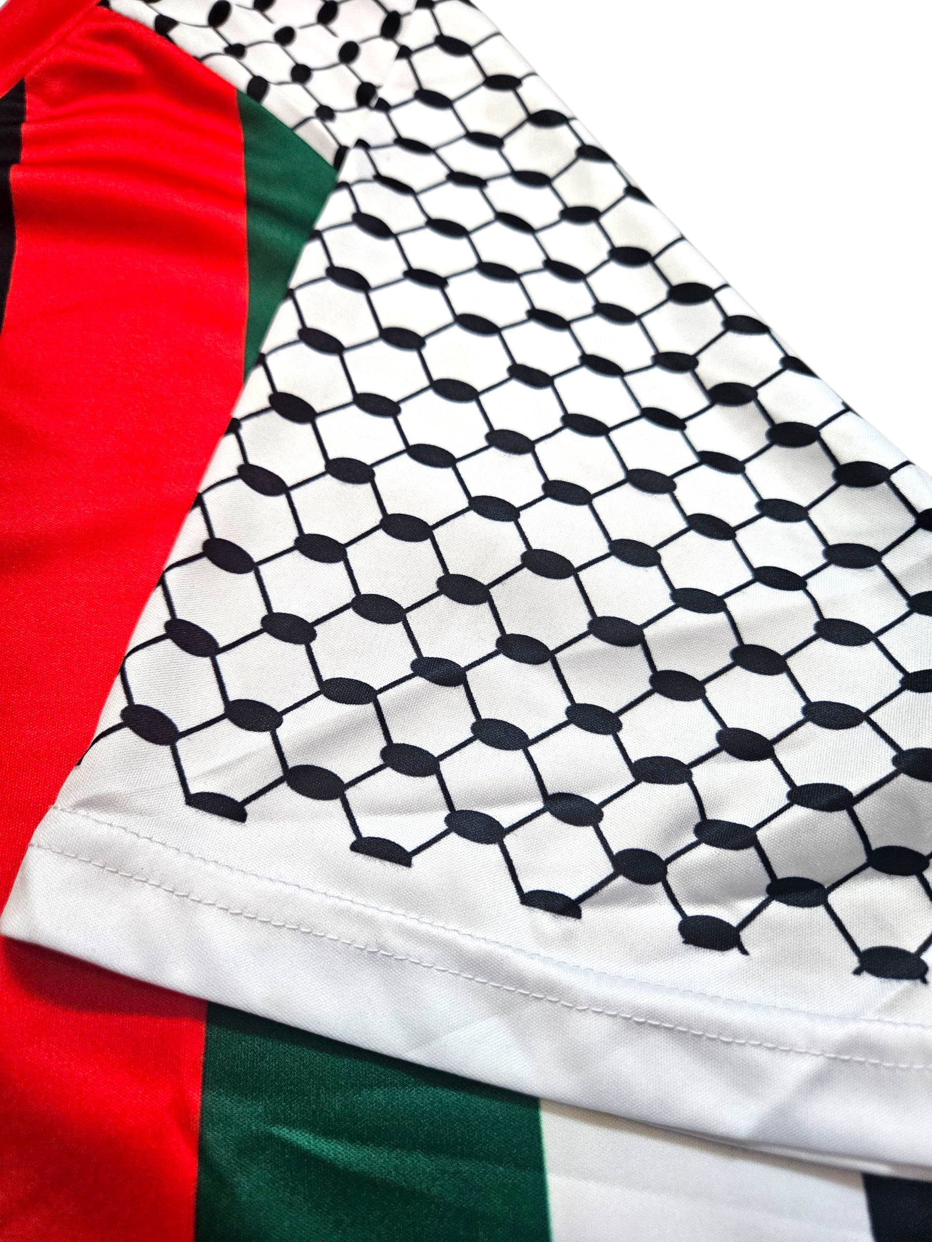 New Palestine Soccer Jersey Dri-Fit - 2 Styles keffiyeh Sleeves Embroidery