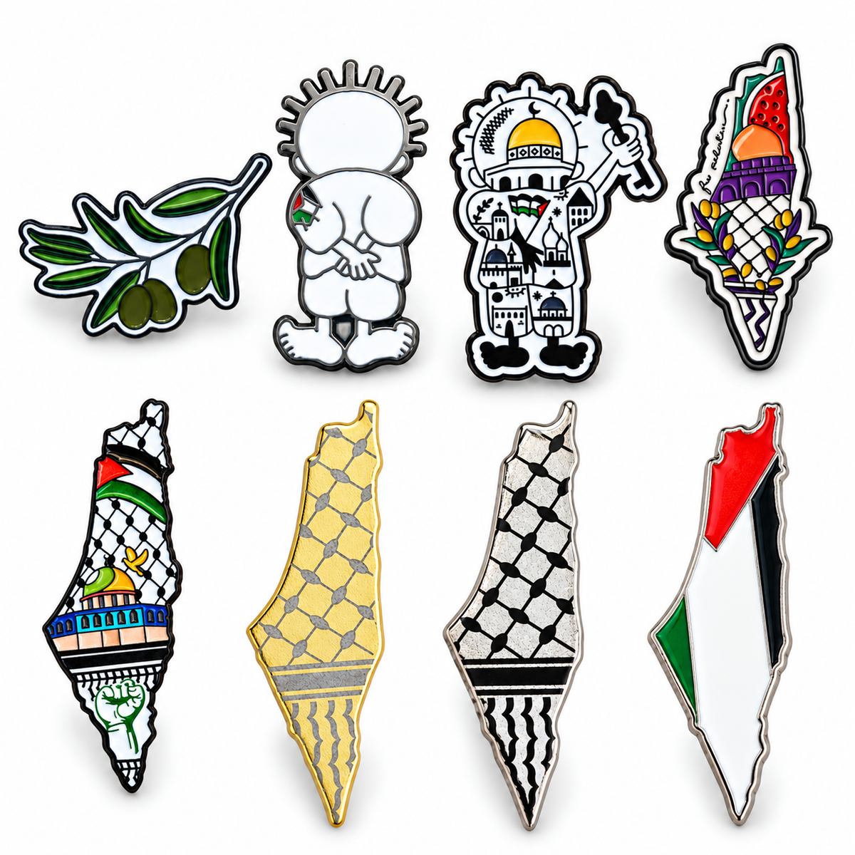 Palestine Metal Phone Stickers Assorted