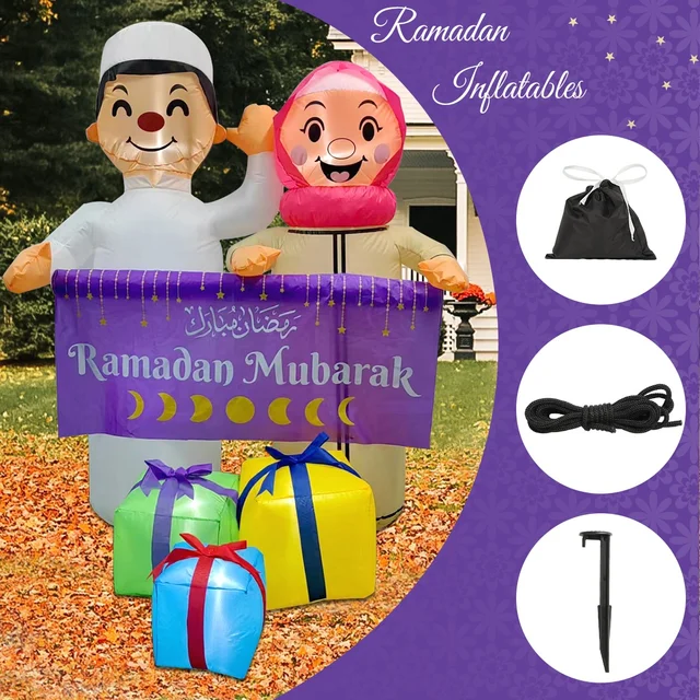 Ramadan Mubarak Inflatable Happy Family - Habibi Heritage