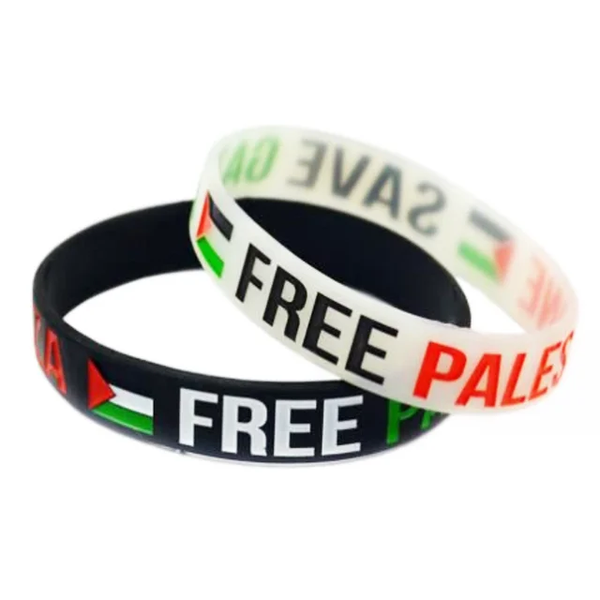 thumbnail image 2 of Free Palestine Silicone Bracelets 4-Pack - Waterproof Sports Wristbands With Palestine Flag Design 2 of 10