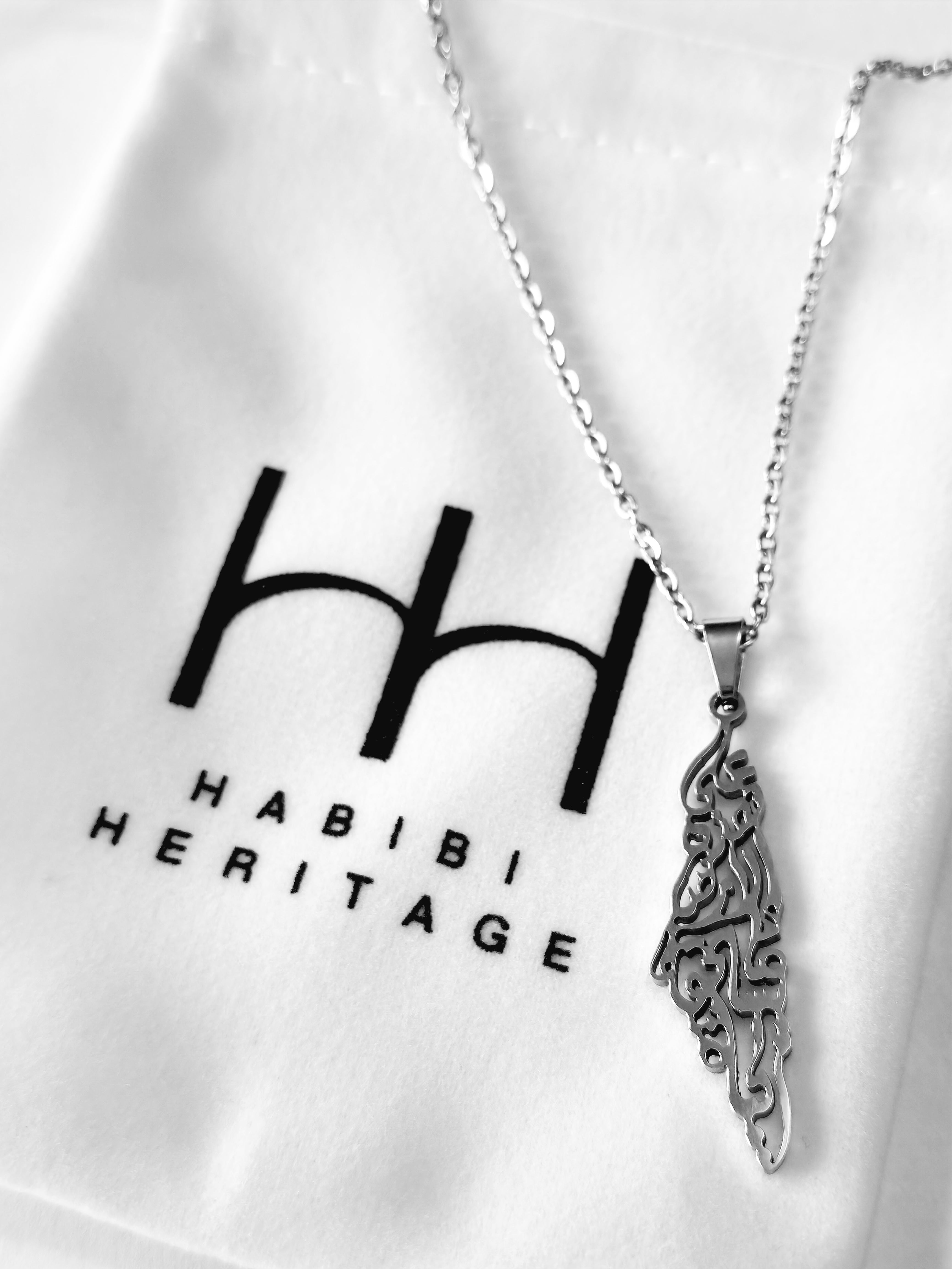 Palestine Necklace - Palestinian Land Necklace - Habibi Heritage